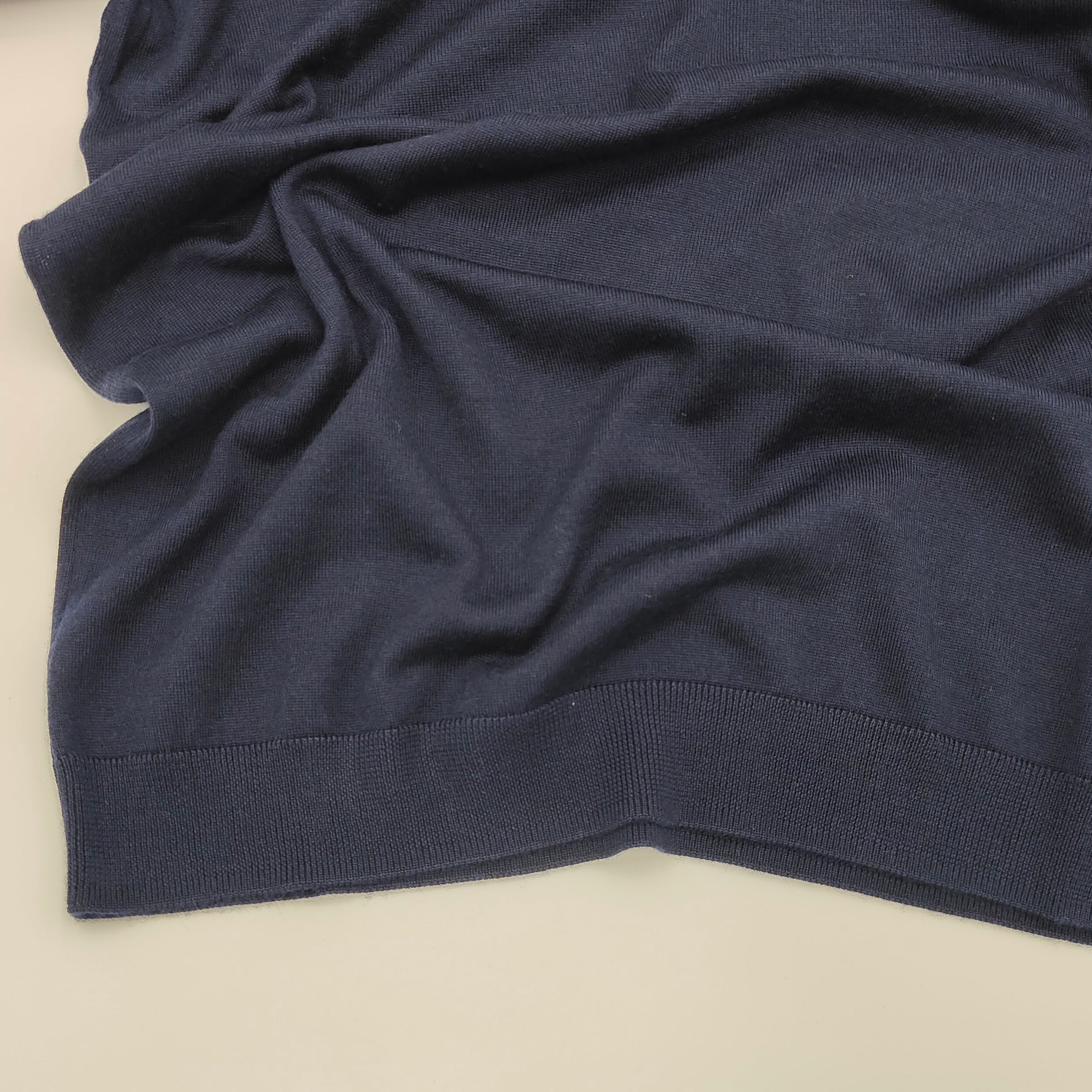 Shortsleeve Polo Merino/Cashm/Silk Navy