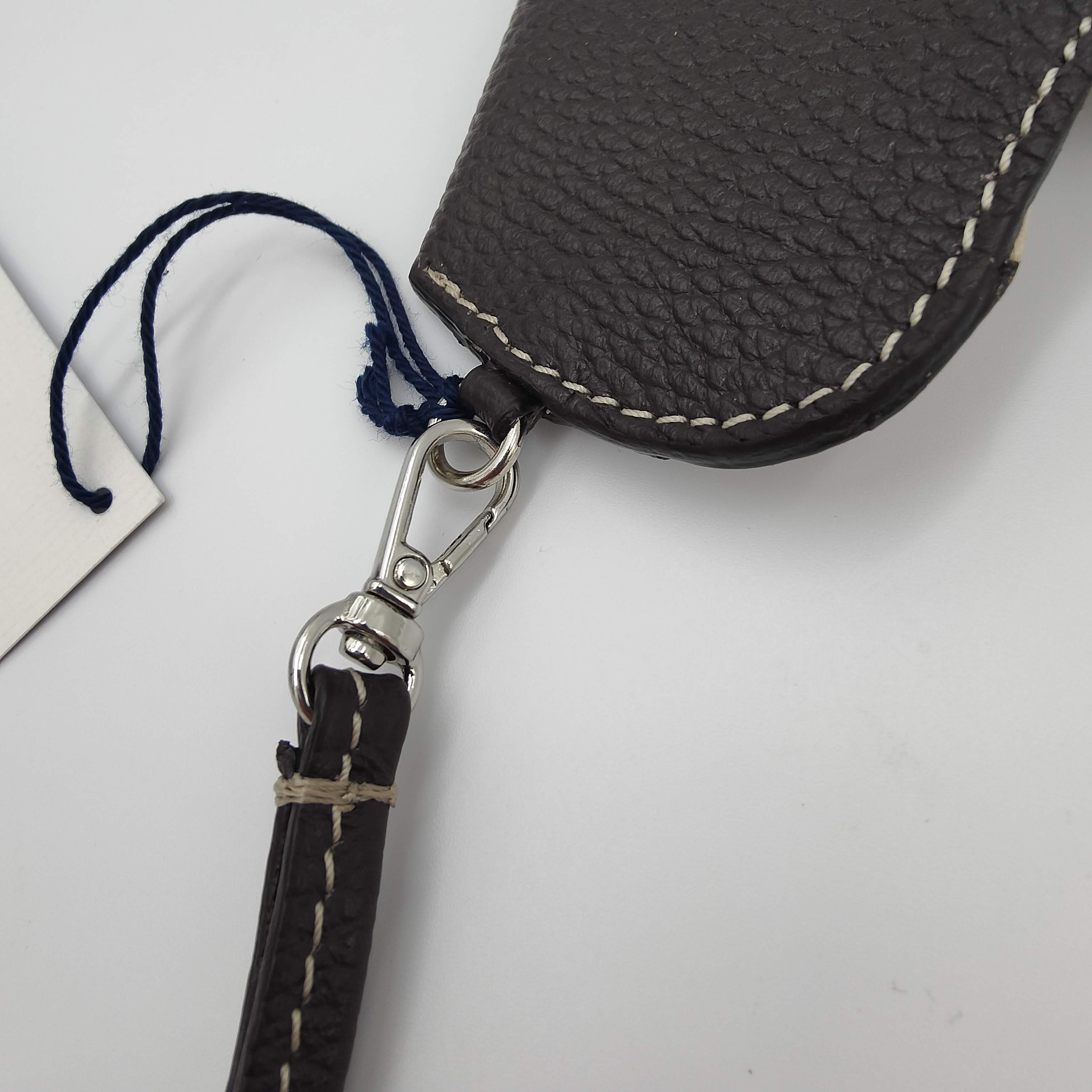 Sunglasses Cover Grain Leather Dark Brown
