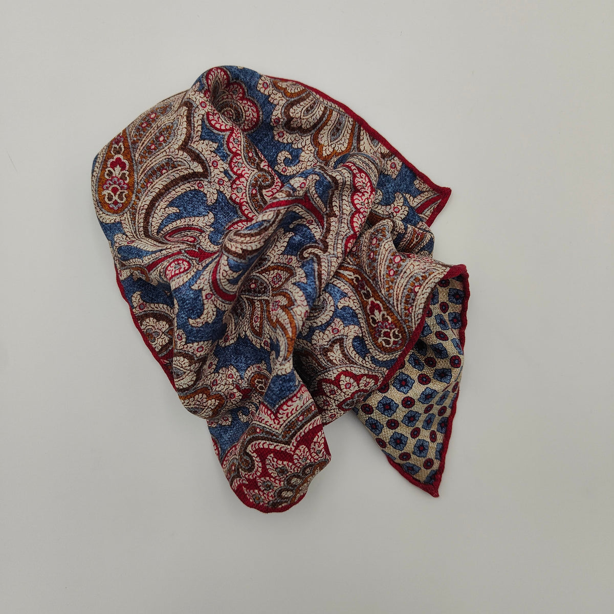 Pocket Square Matt Silk Milano Blue