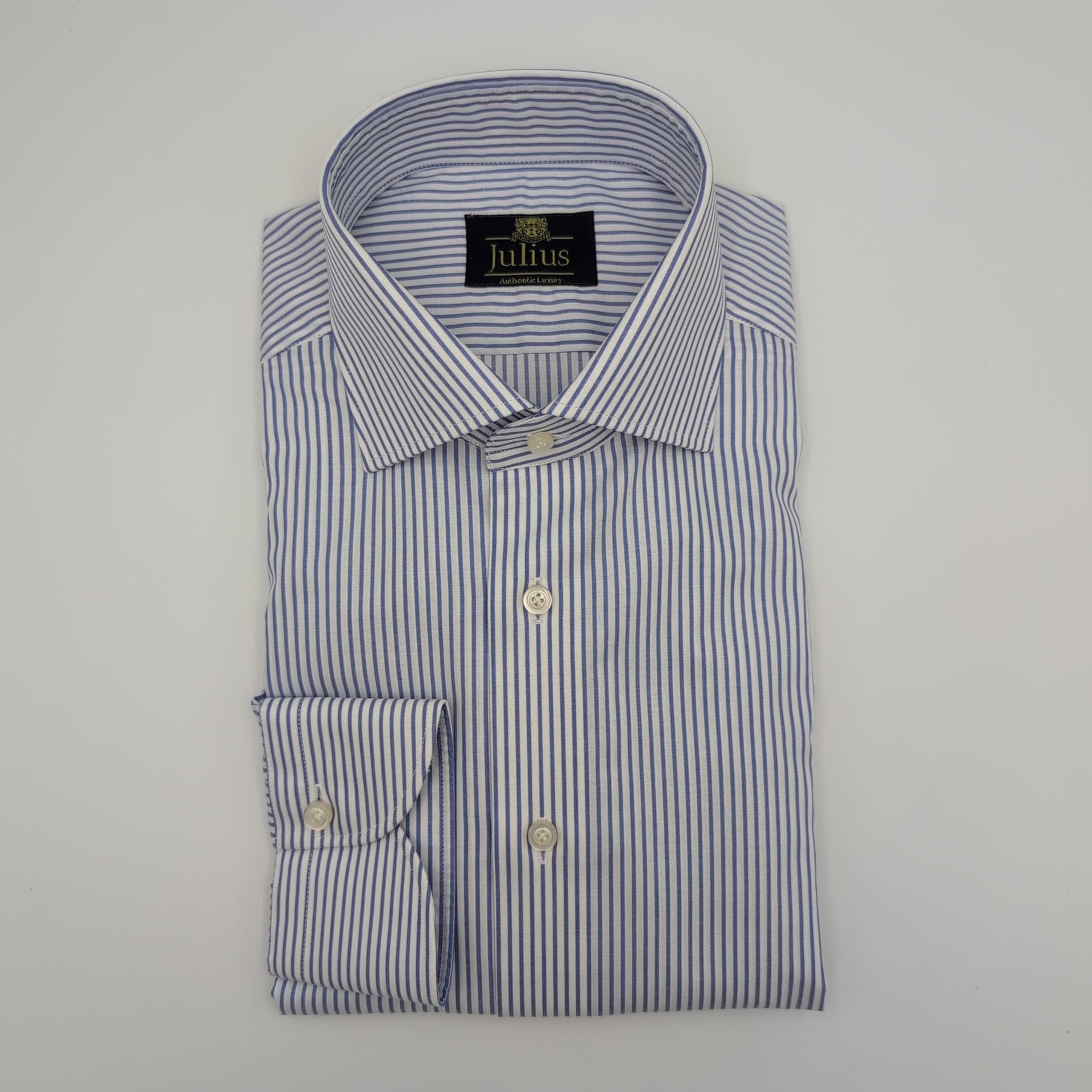 Cutaway Shirt Stripes Blue