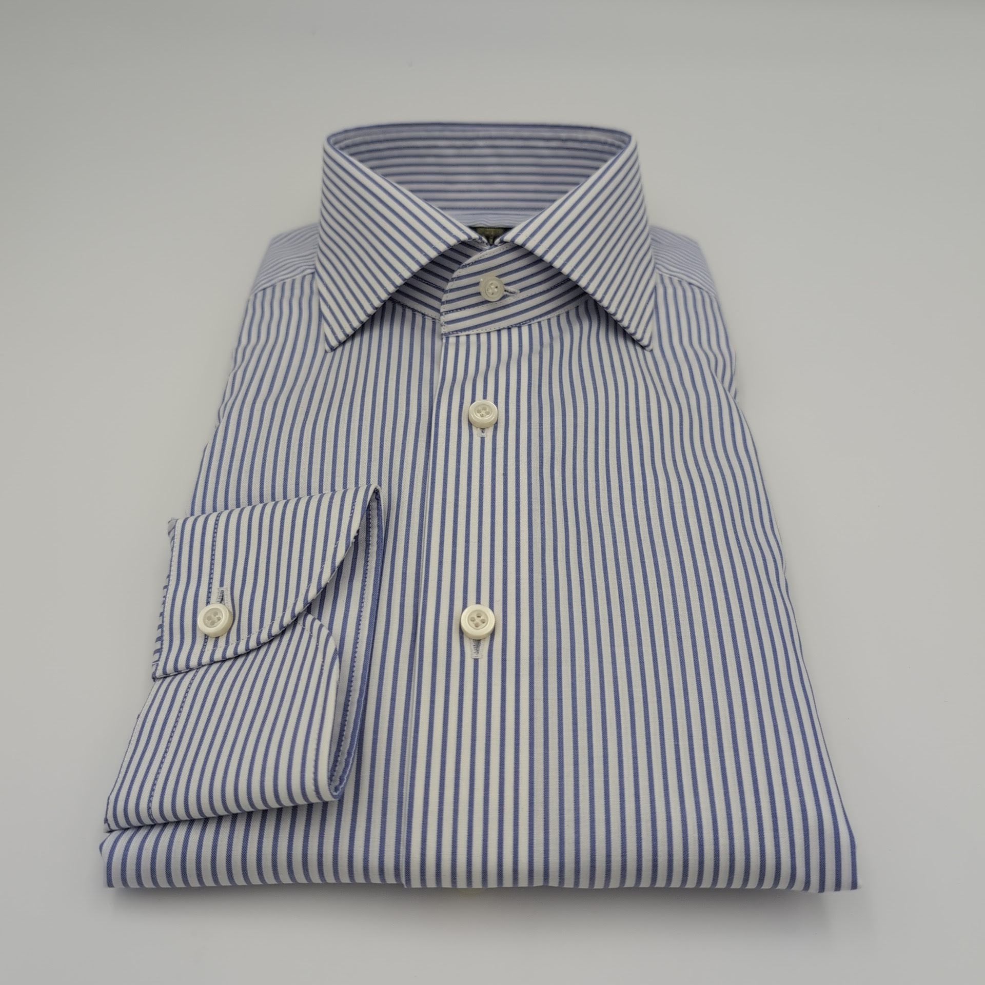 Cutaway Shirt Stripes Blue