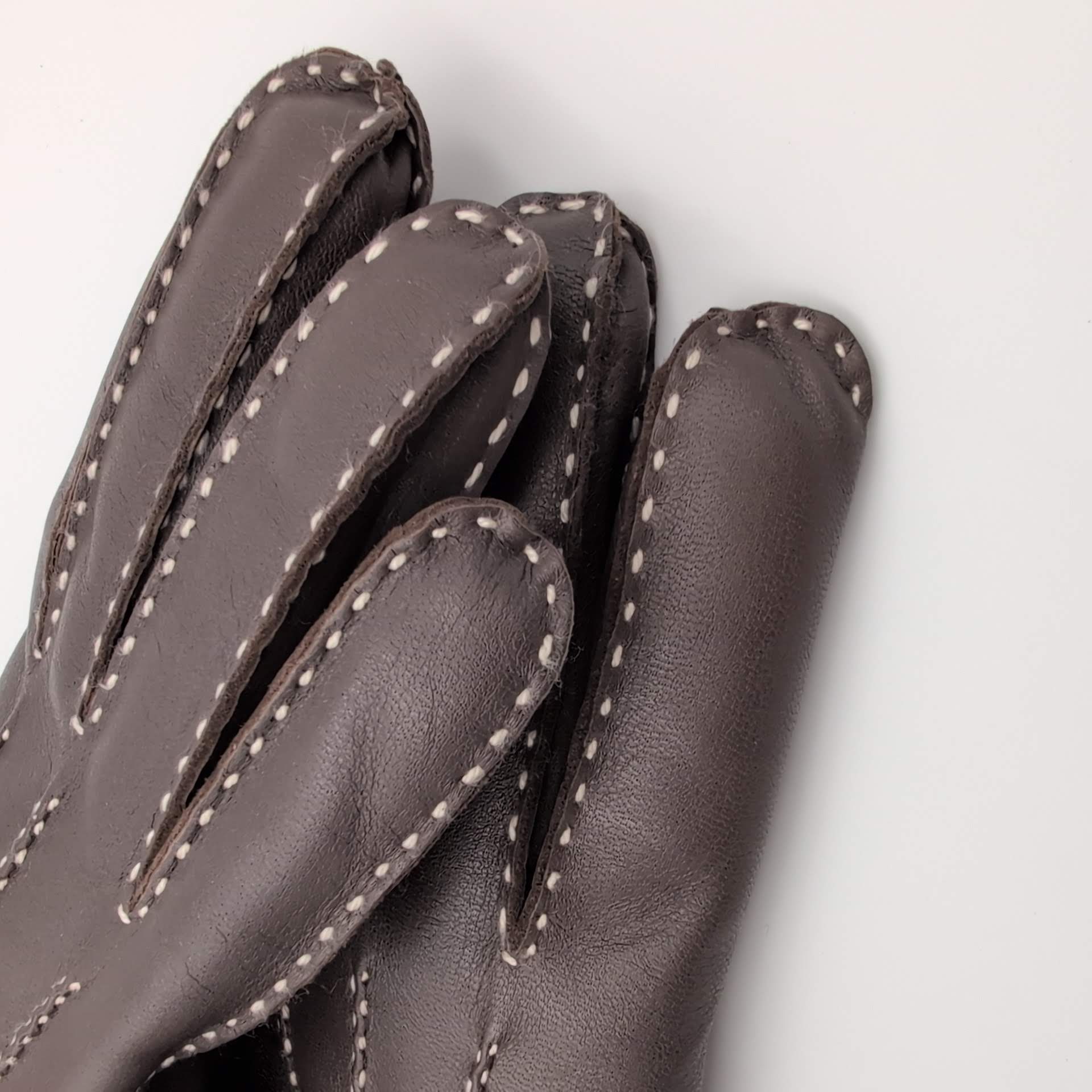Gloves Deerskin Orylag Fur Lining Dark Brown