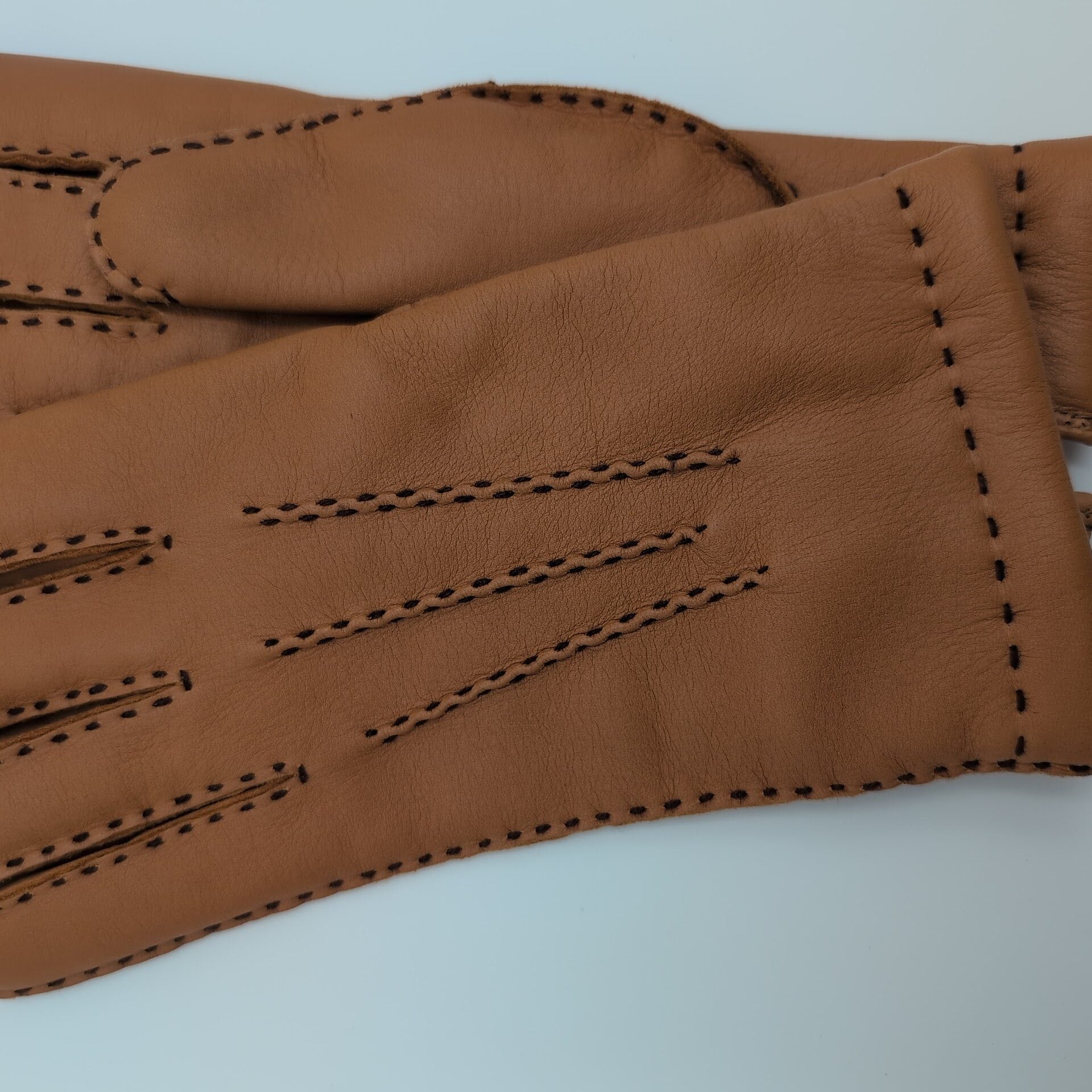 Gloves Deerskin Cashmere Lining Cognac