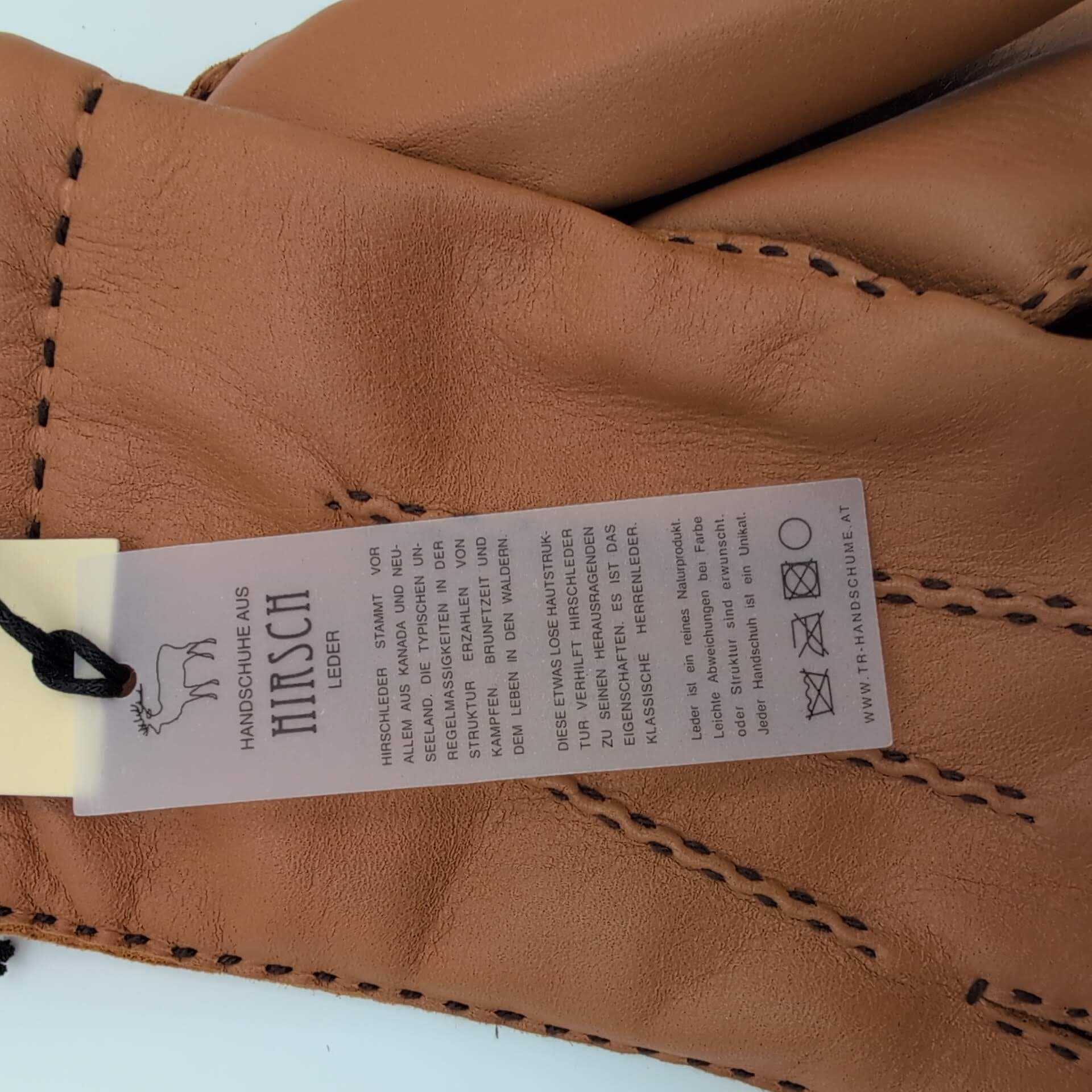 Gloves Deerskin Cashmere Lining Cognac