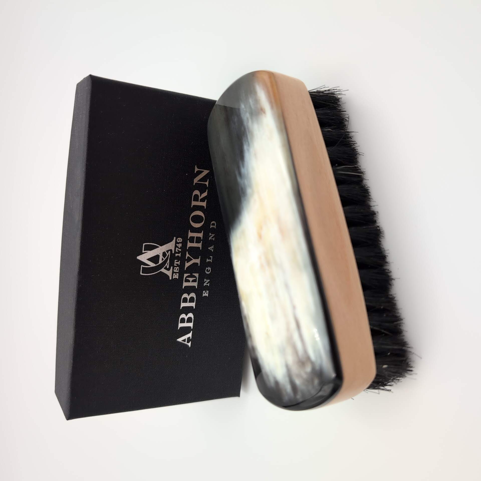 Luxury Shoe Brush Horn Dark