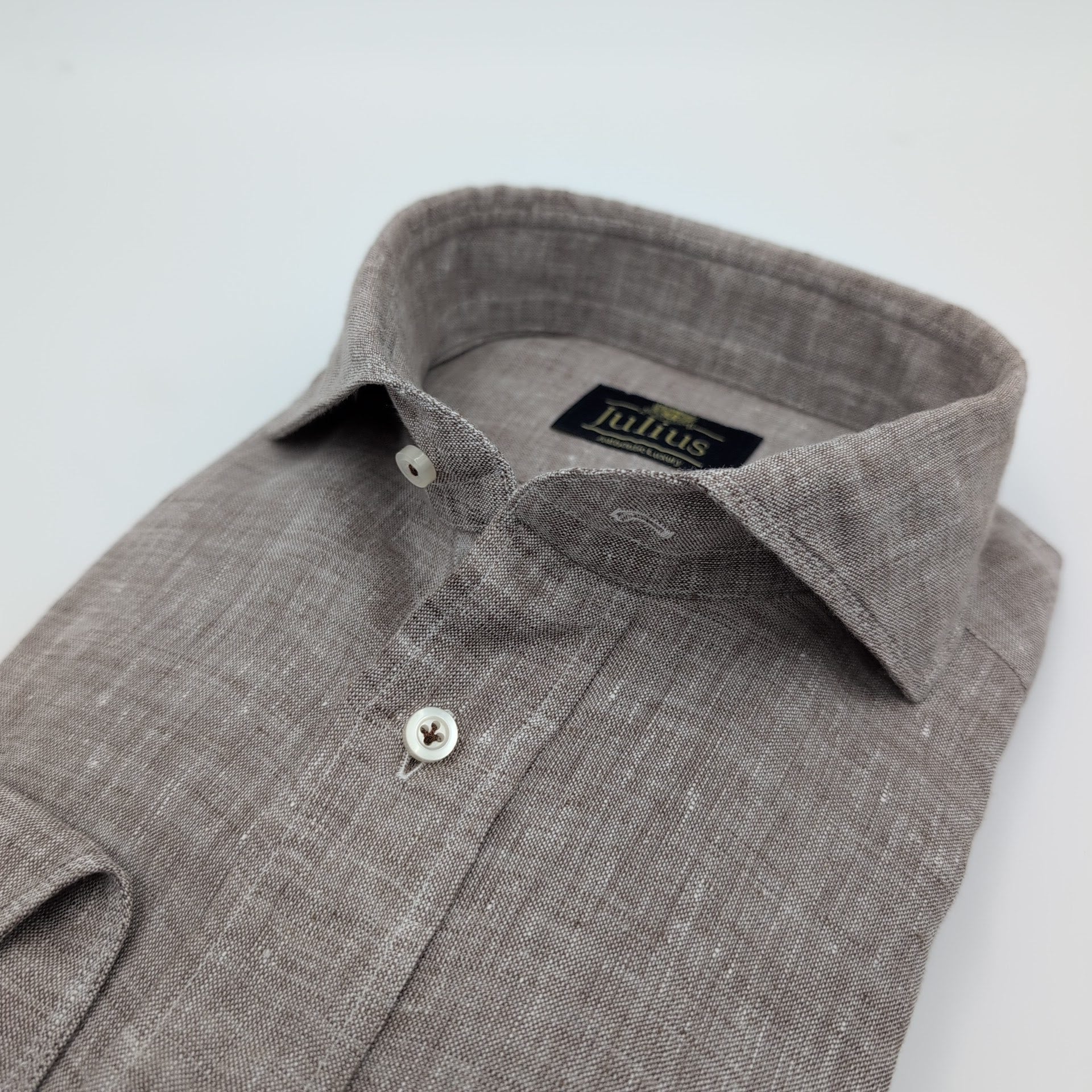 Cutaway Linen Shirt Brown Mêlee