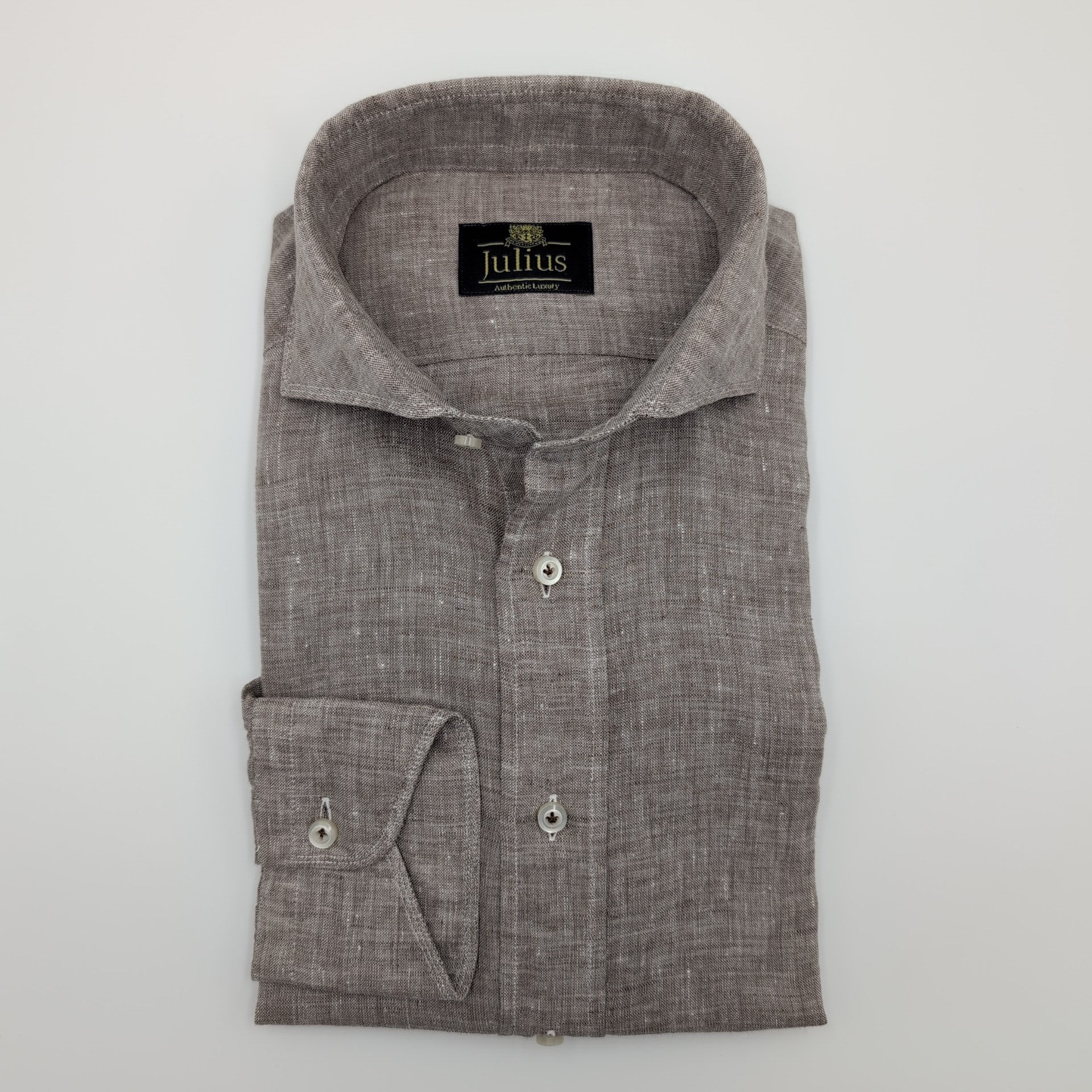 Cutaway Linen Shirt Brown Mêlee