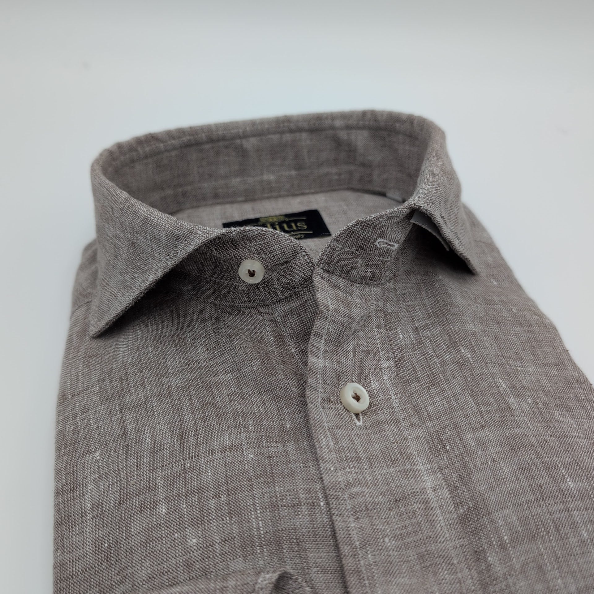 Cutaway Linen Shirt Brown Mêlee