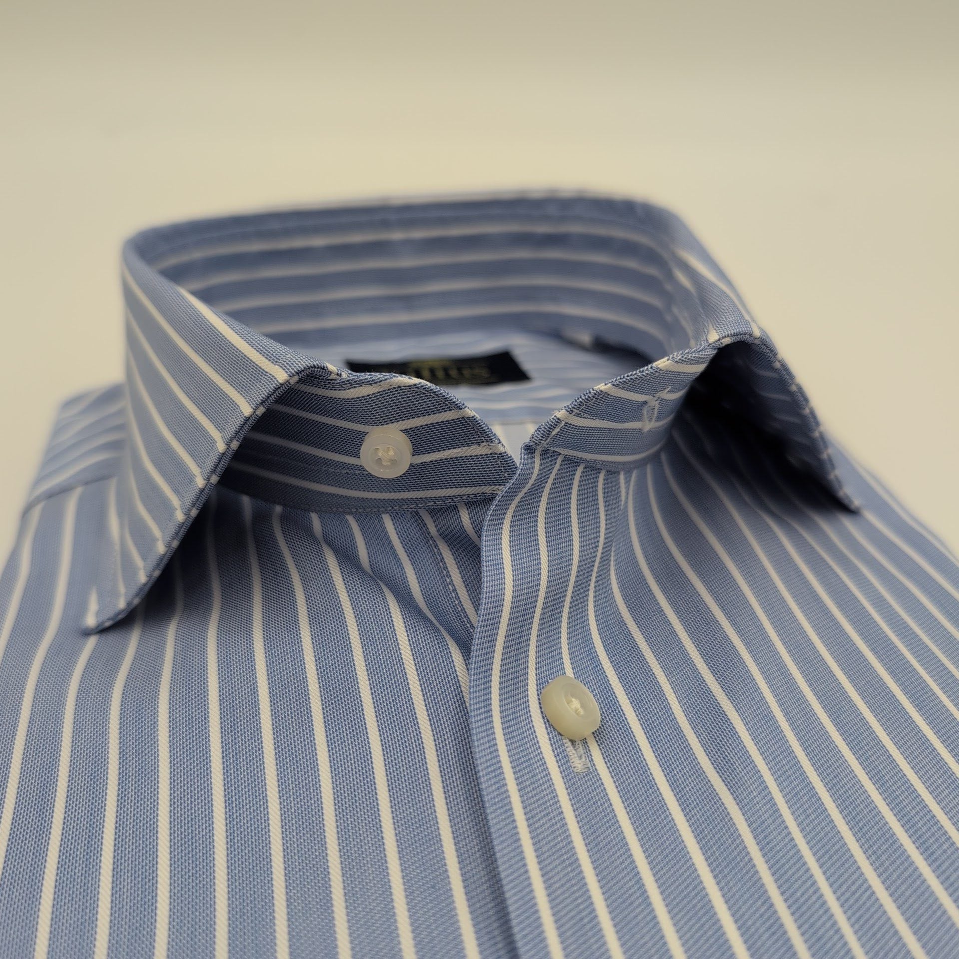 Cutaway Shirt Comfort Flex Dressed Stripes Blue