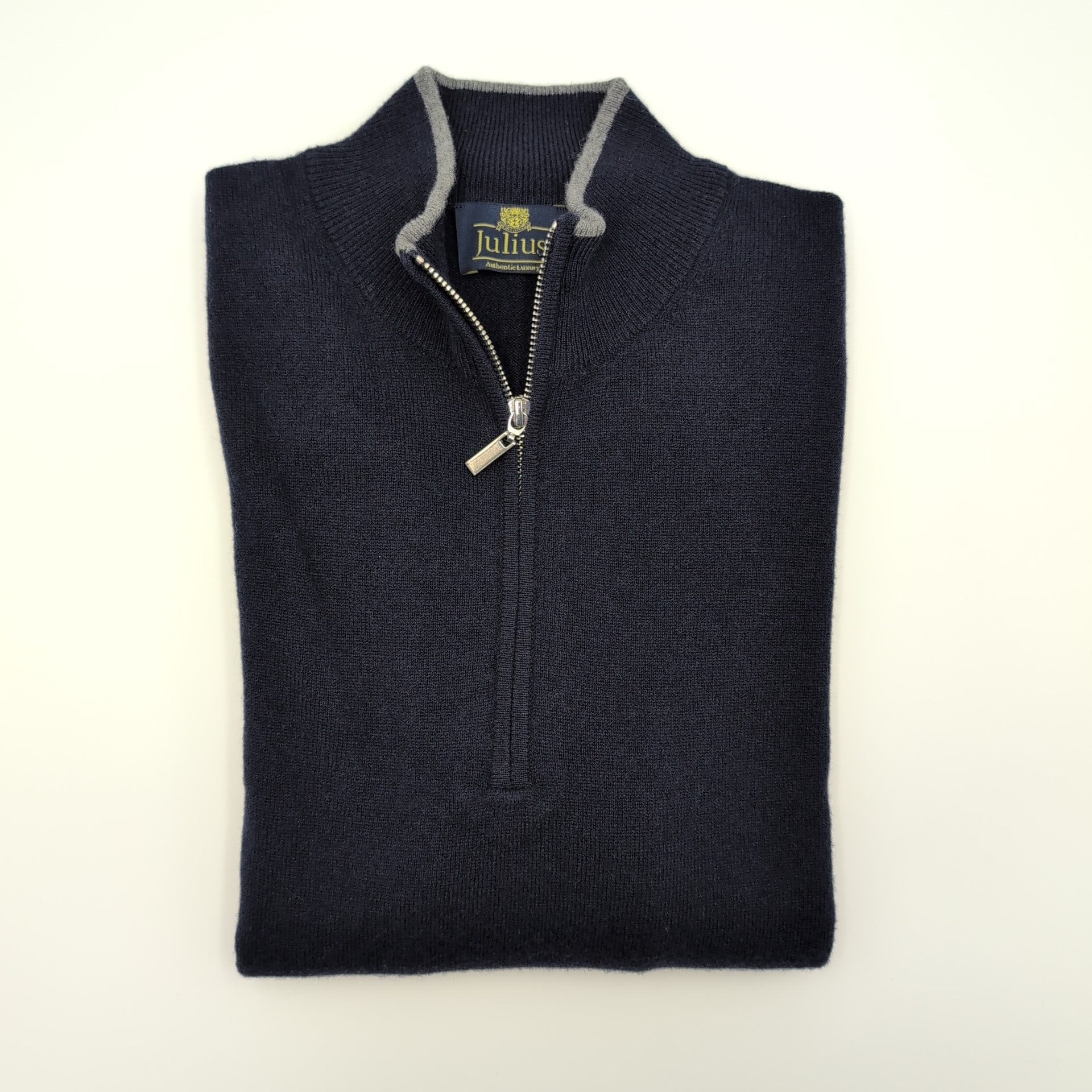 Half Zip Sweater Wool/Cashmere Navy