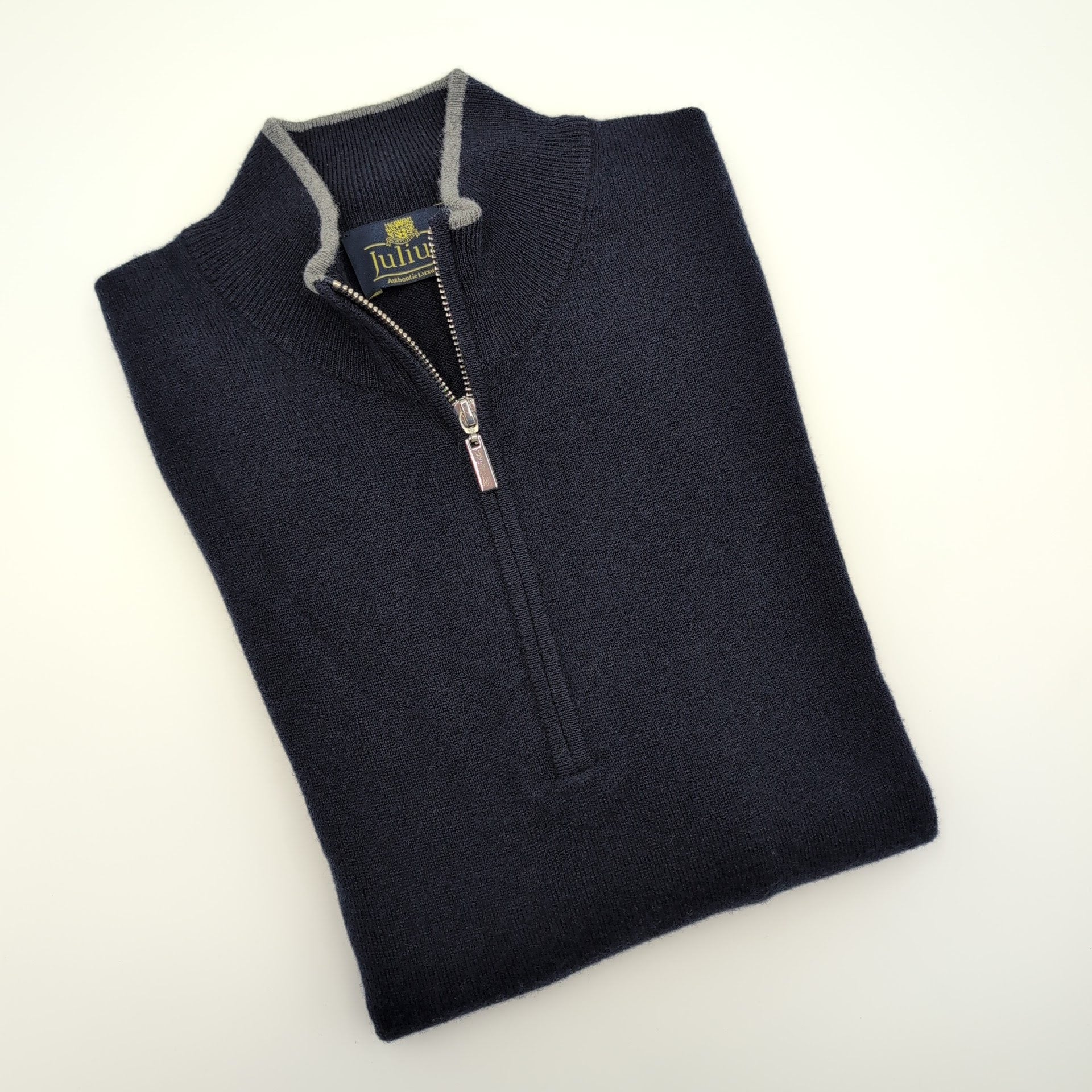 Half Zip Sweater Wool/Cashmere Navy