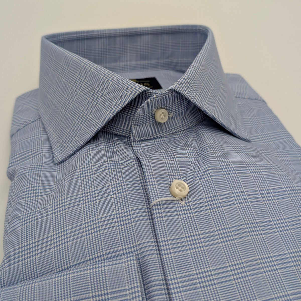 Cutaway Shirt Comfort Checked Blue