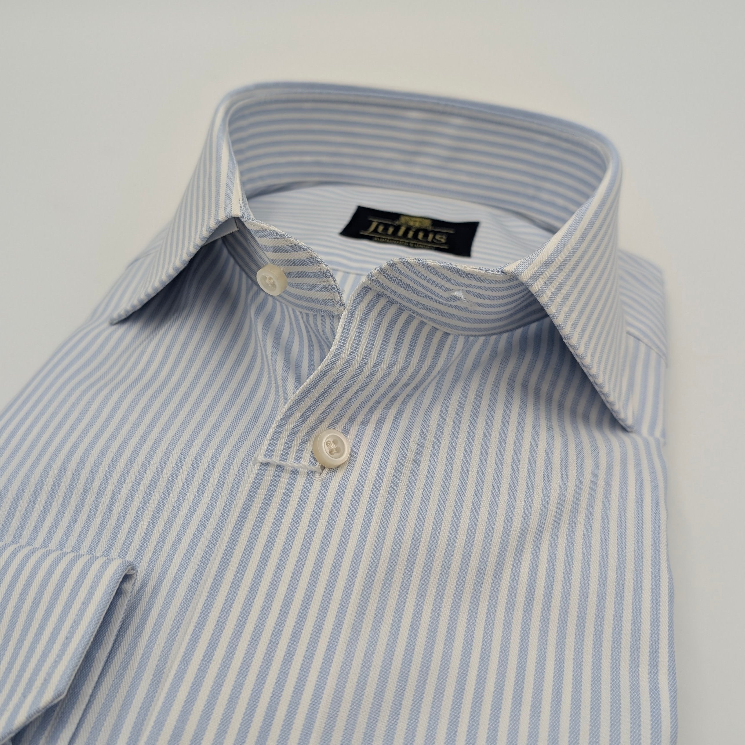 Cutaway Shirt Comfort Stripe Light Blue