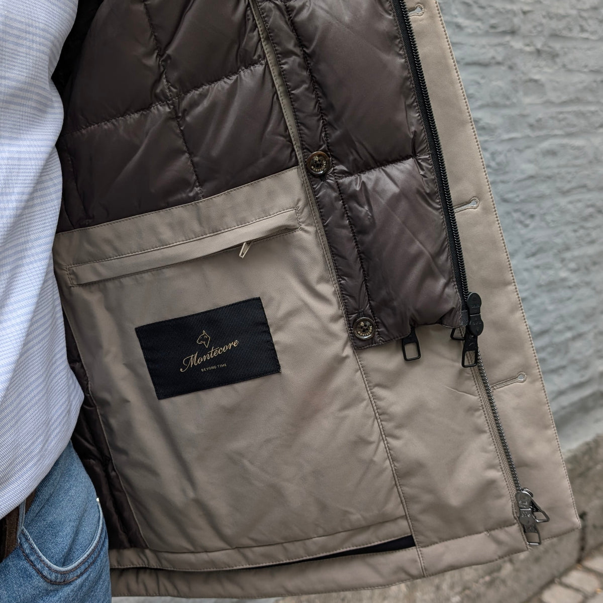 Down Coat Performance Jacket Beige