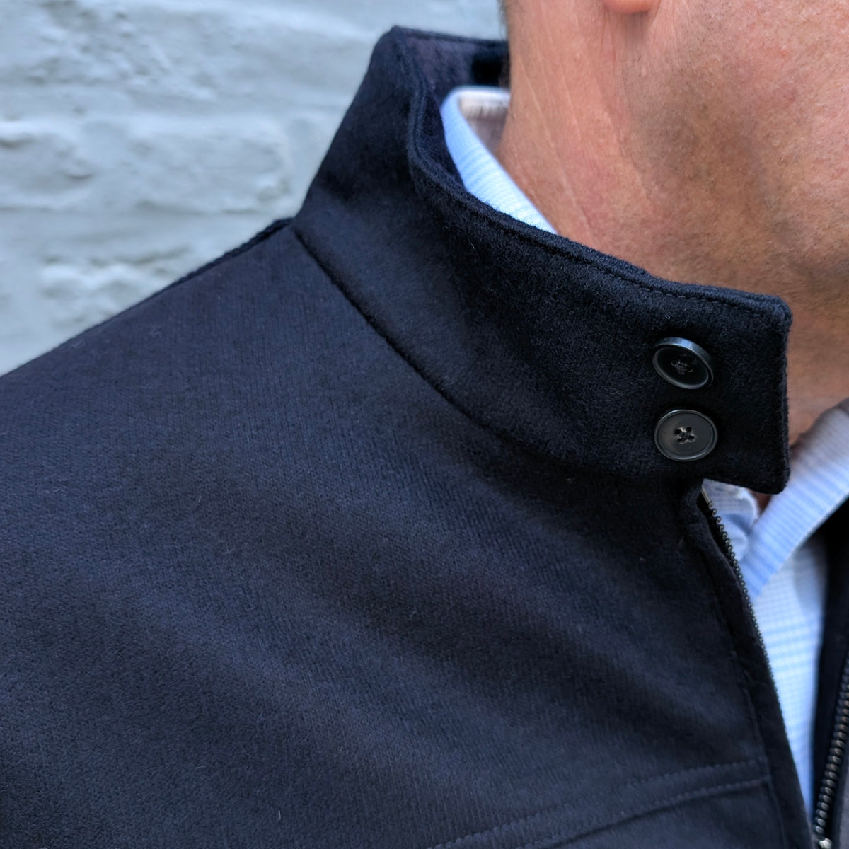 Baseball Jacket Wool/Knit Navy