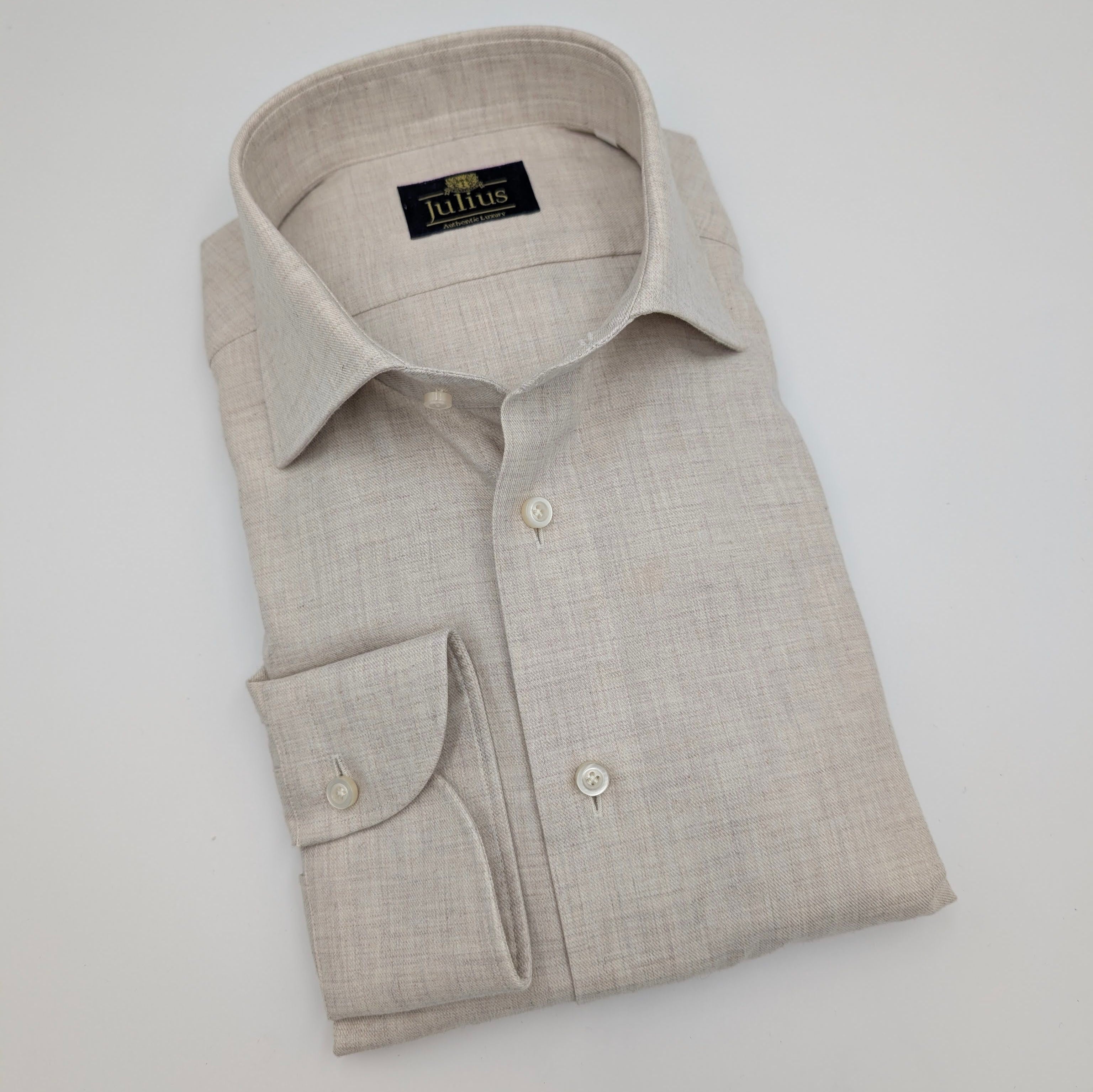 Cutaway Shirt Flannel Beige