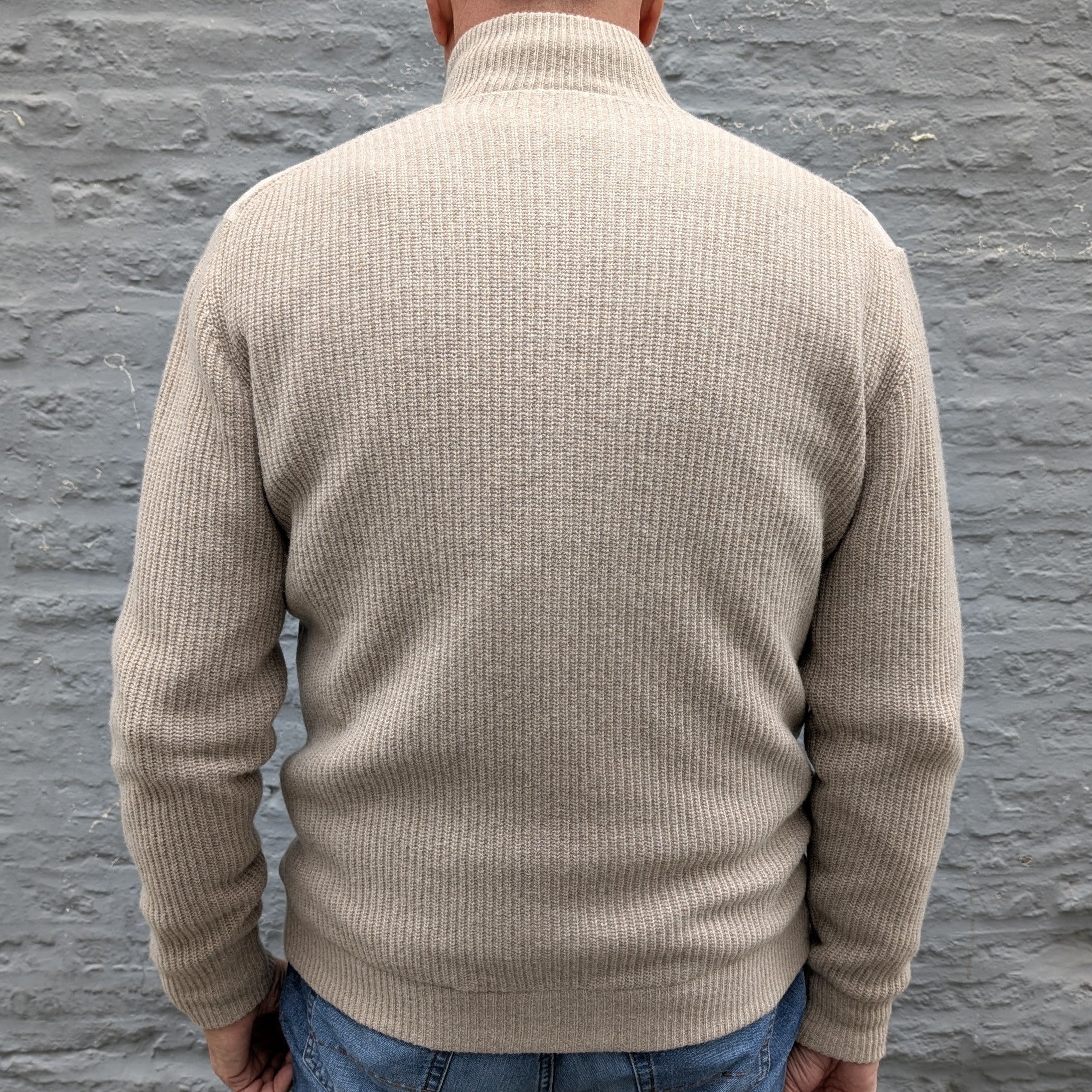 Baseball Jacket Wool/Knit Beige
