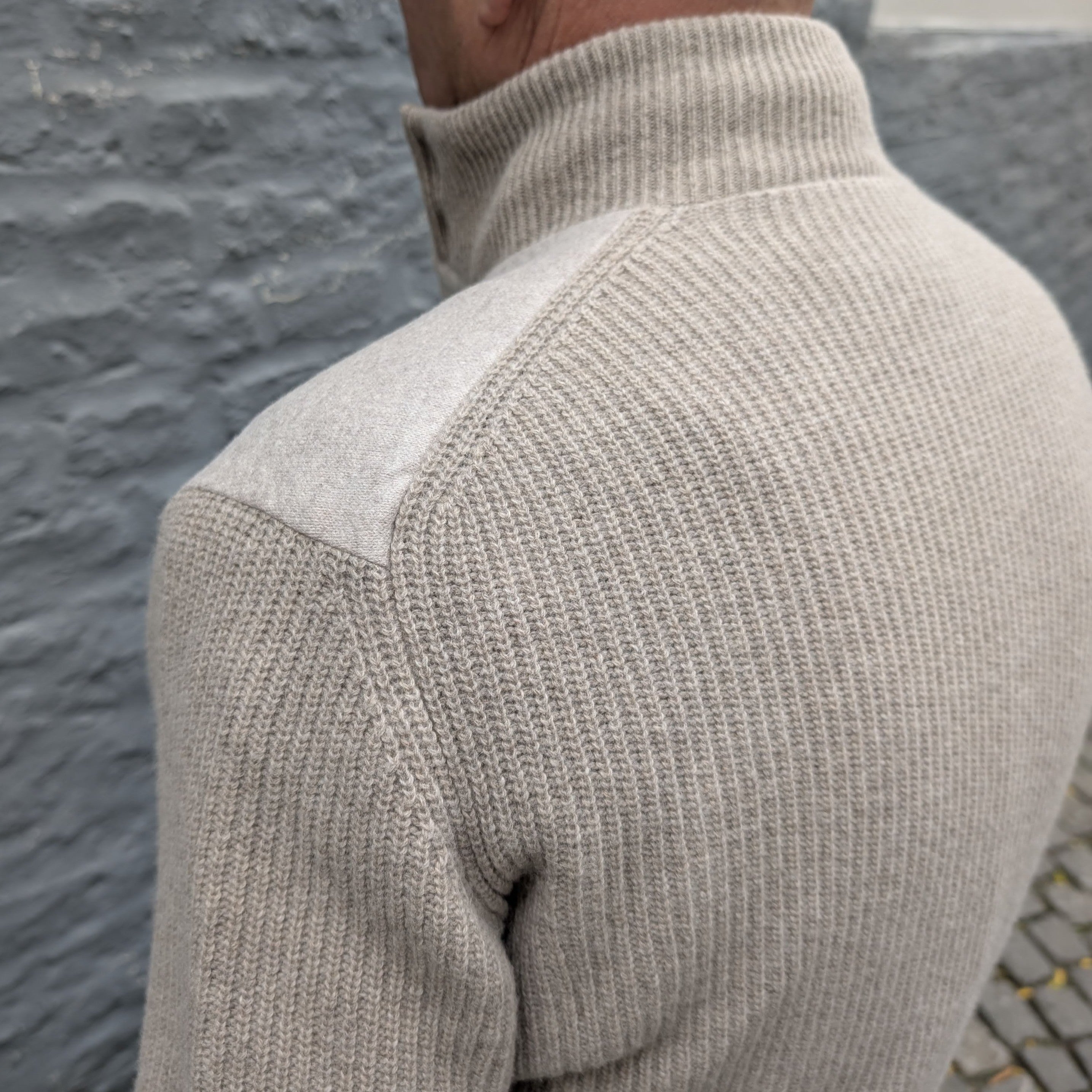 Baseball Jacket Wool/Knit Beige