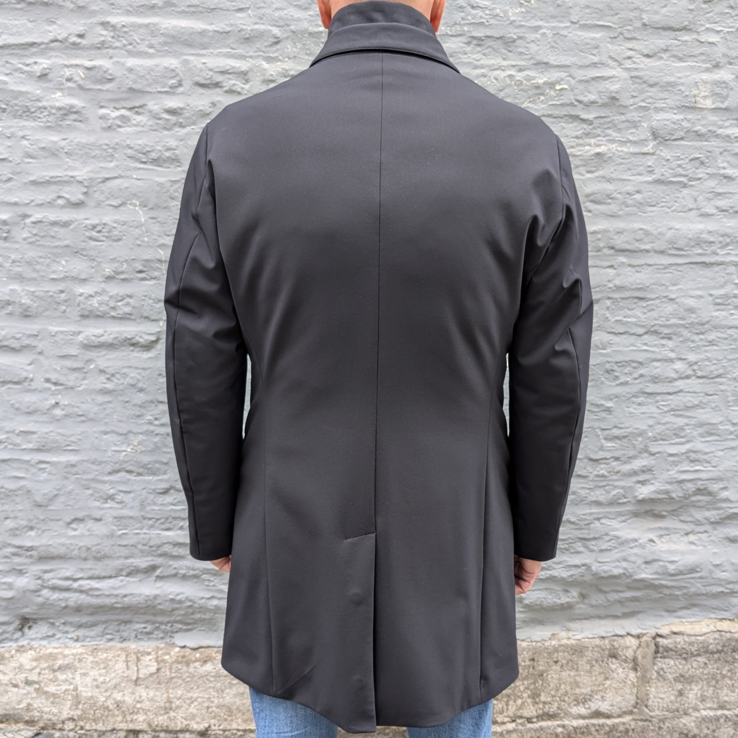 Light Down Jacket Removable Hoodie Blu
