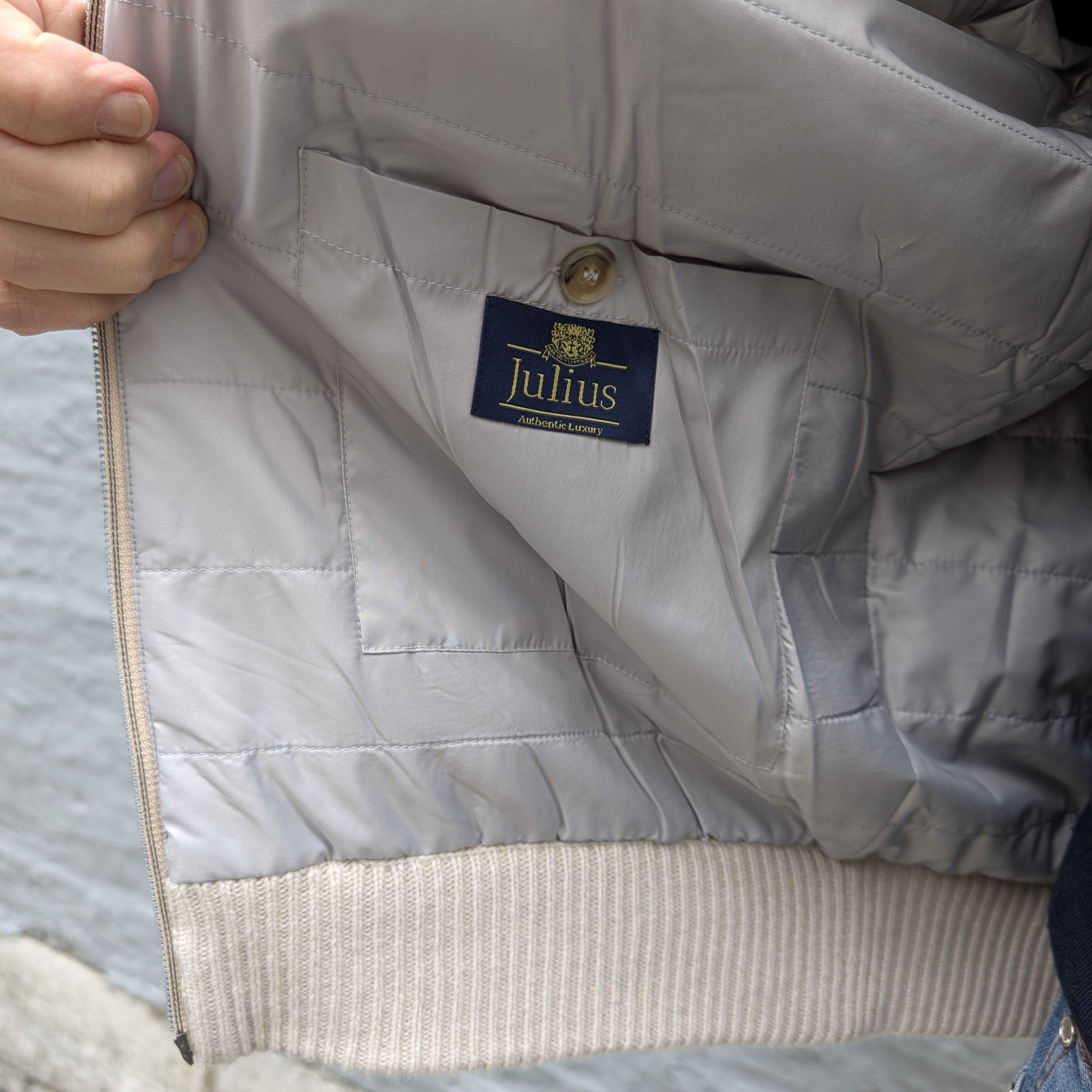 Vest Jacket Knitted Zip-Up Hoodie Beige