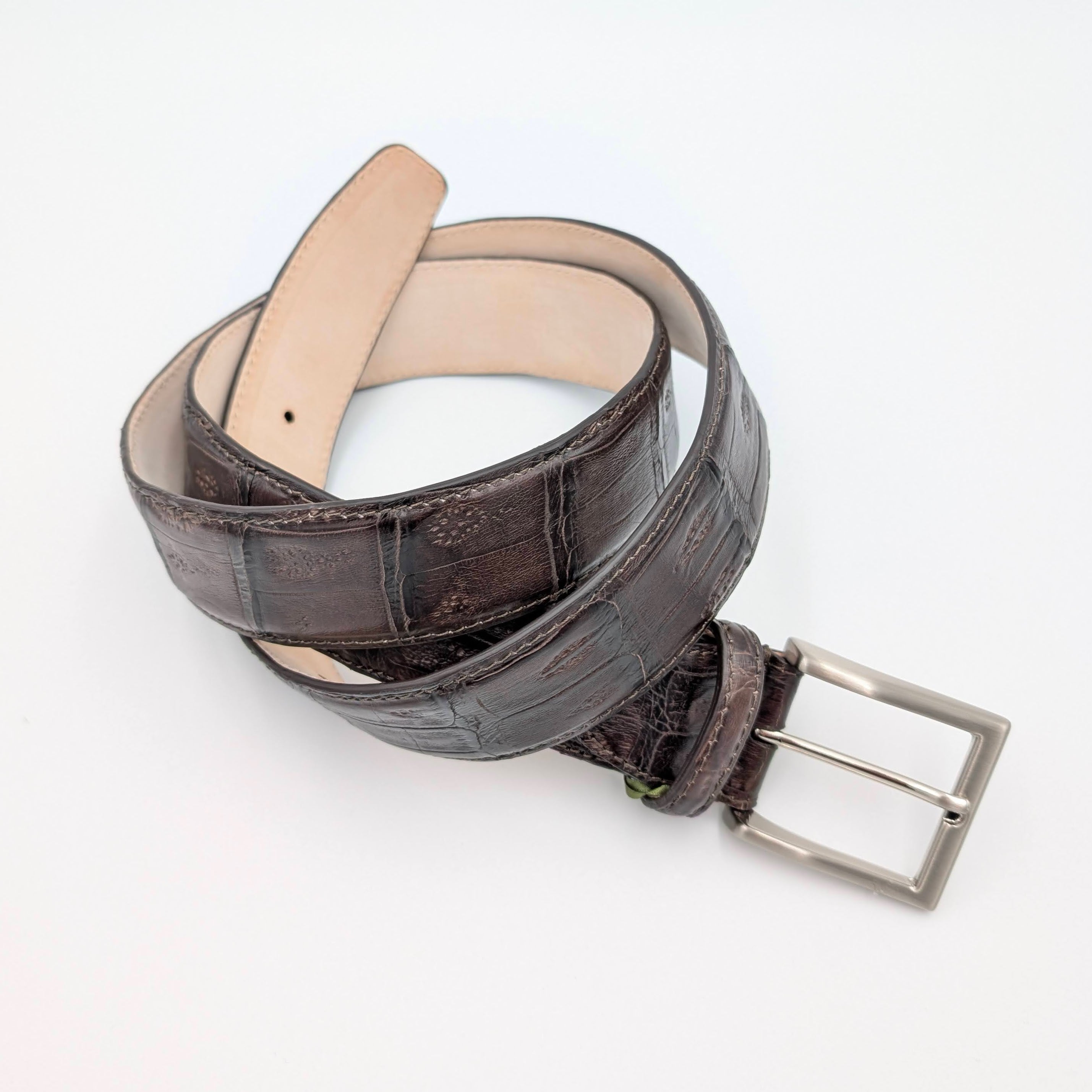 Belt Real Caiman Dark Brown