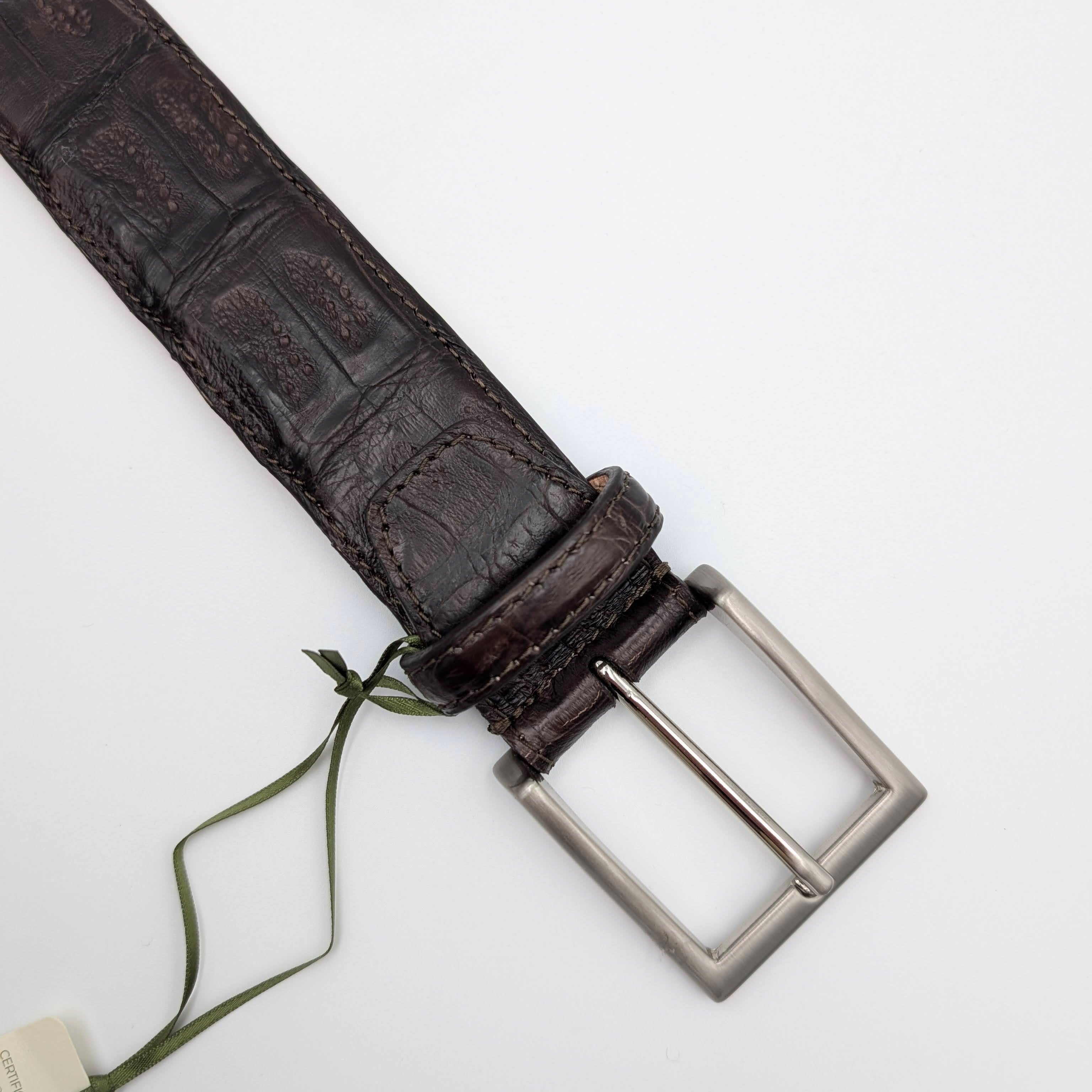 Belt Real Caiman Dark Brown