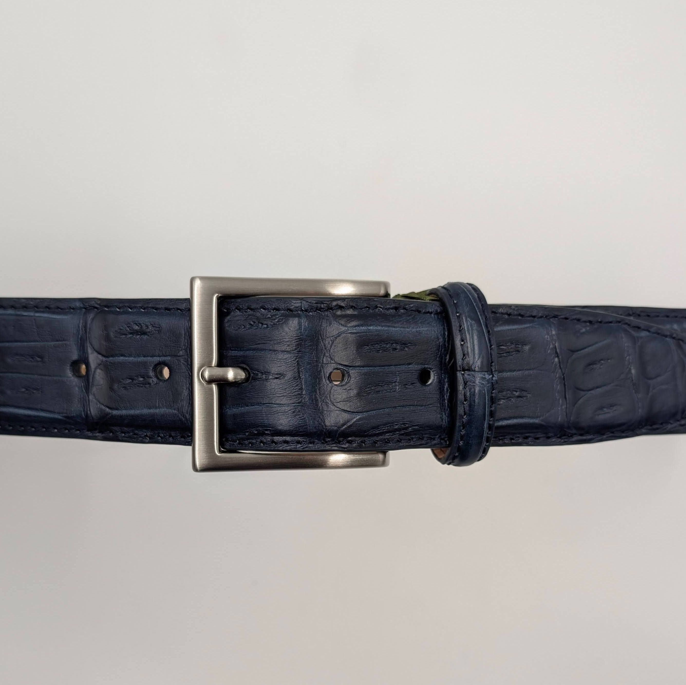 Belt Real Caiman Blue
