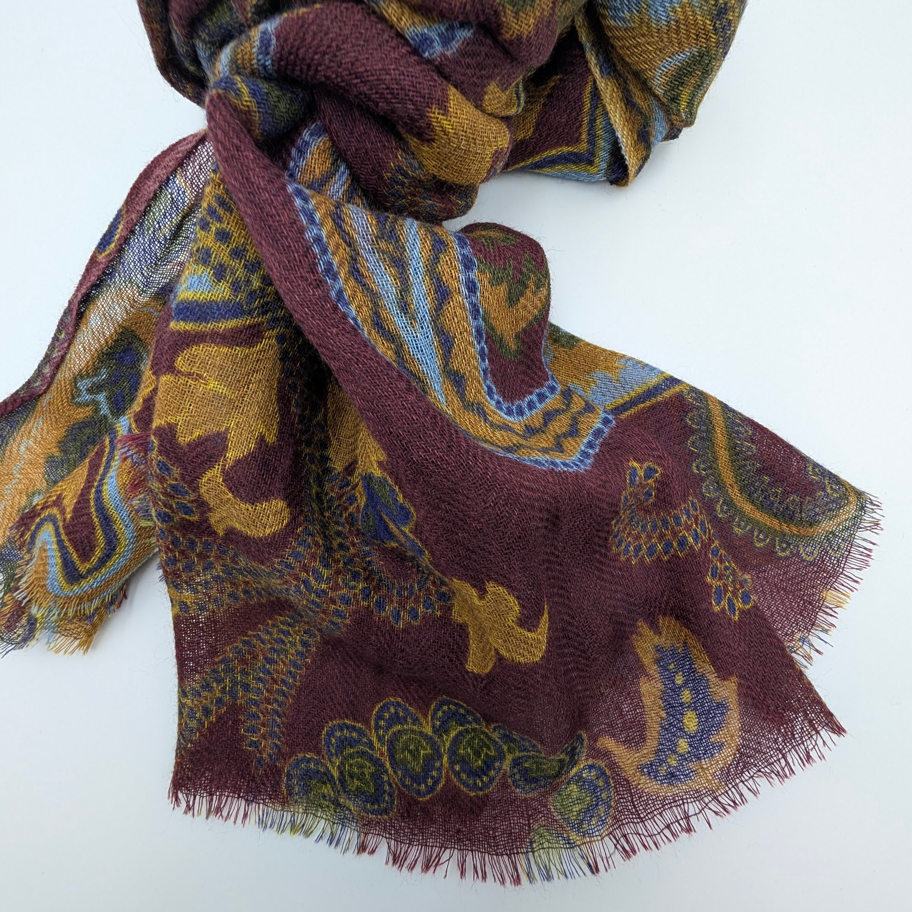 Scarf Wool Roma Burgundy