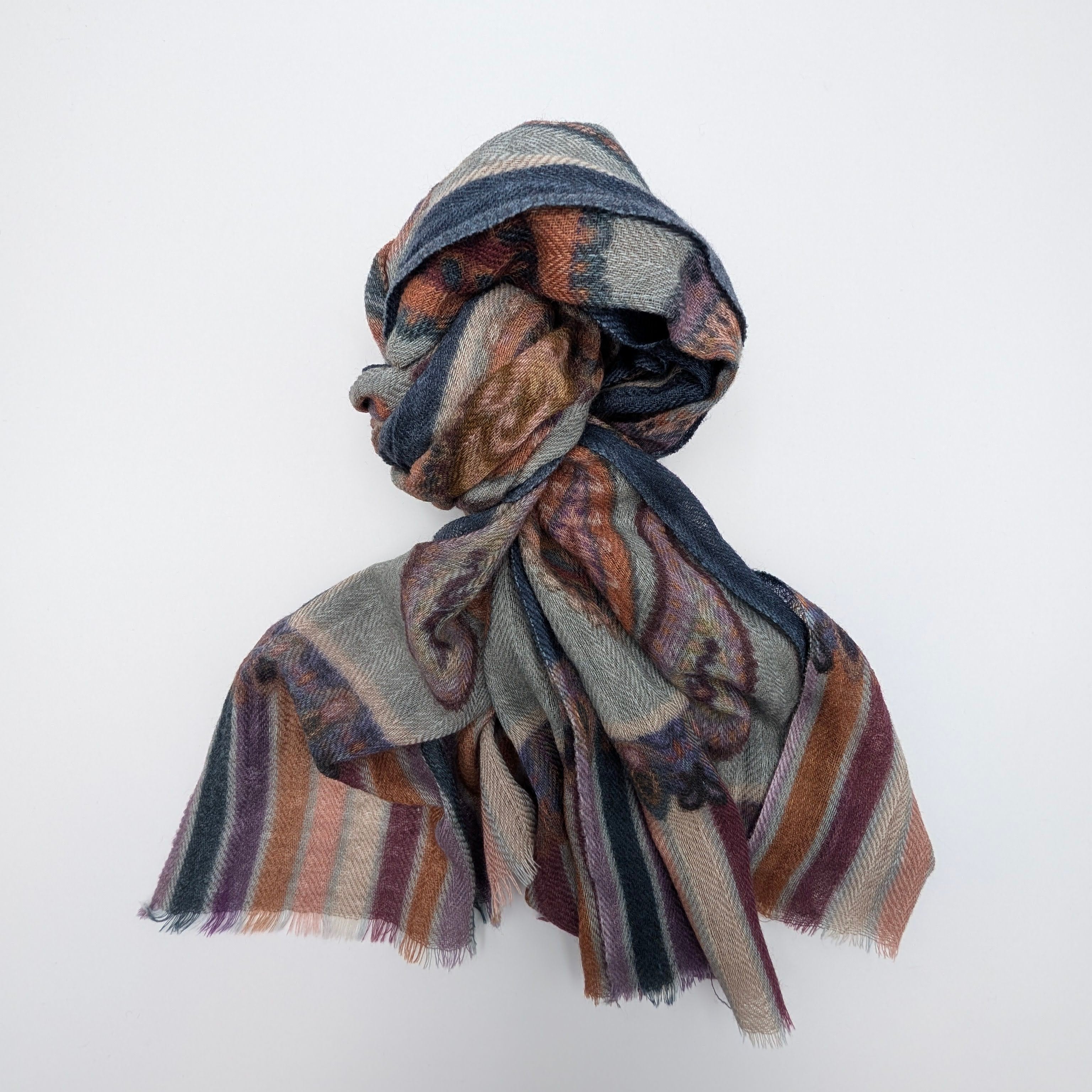 Scarf Wool Autumn Vibes Denim