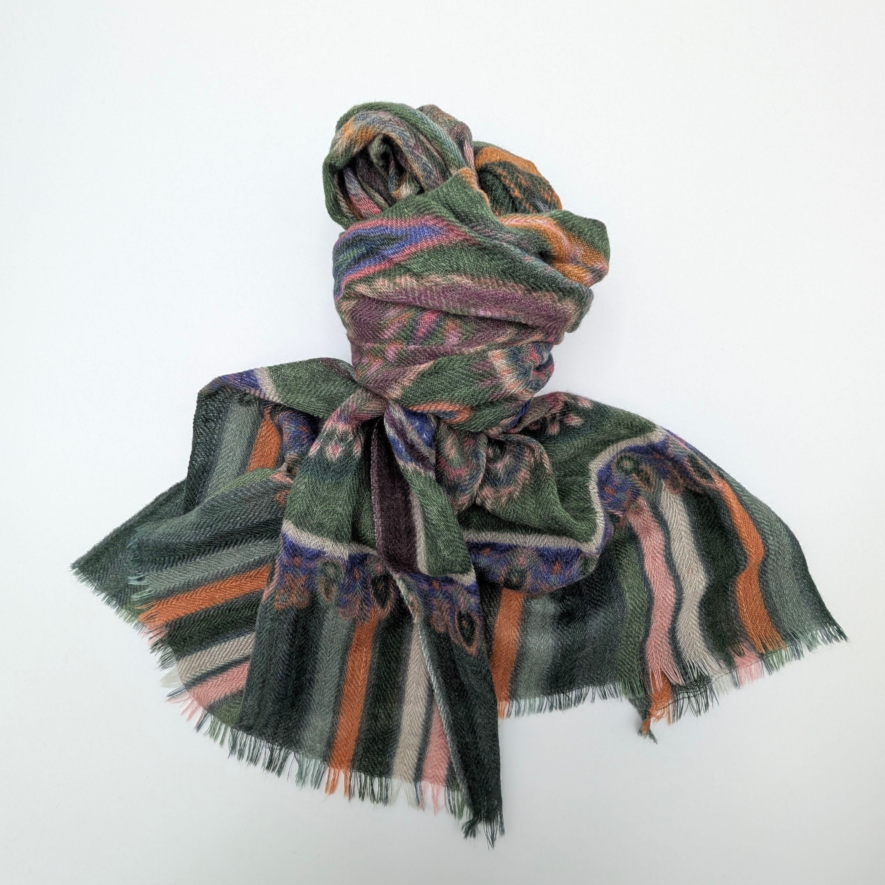 Scarf Wool Autumn Vibes Green