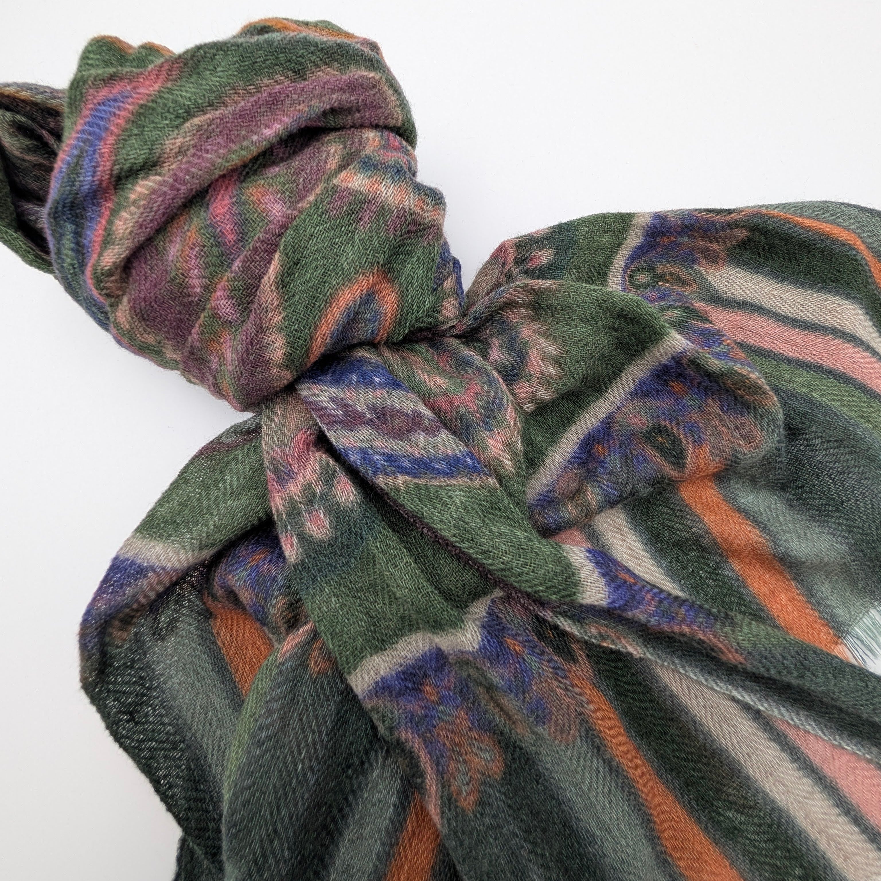 Scarf Wool Autumn Vibes Green