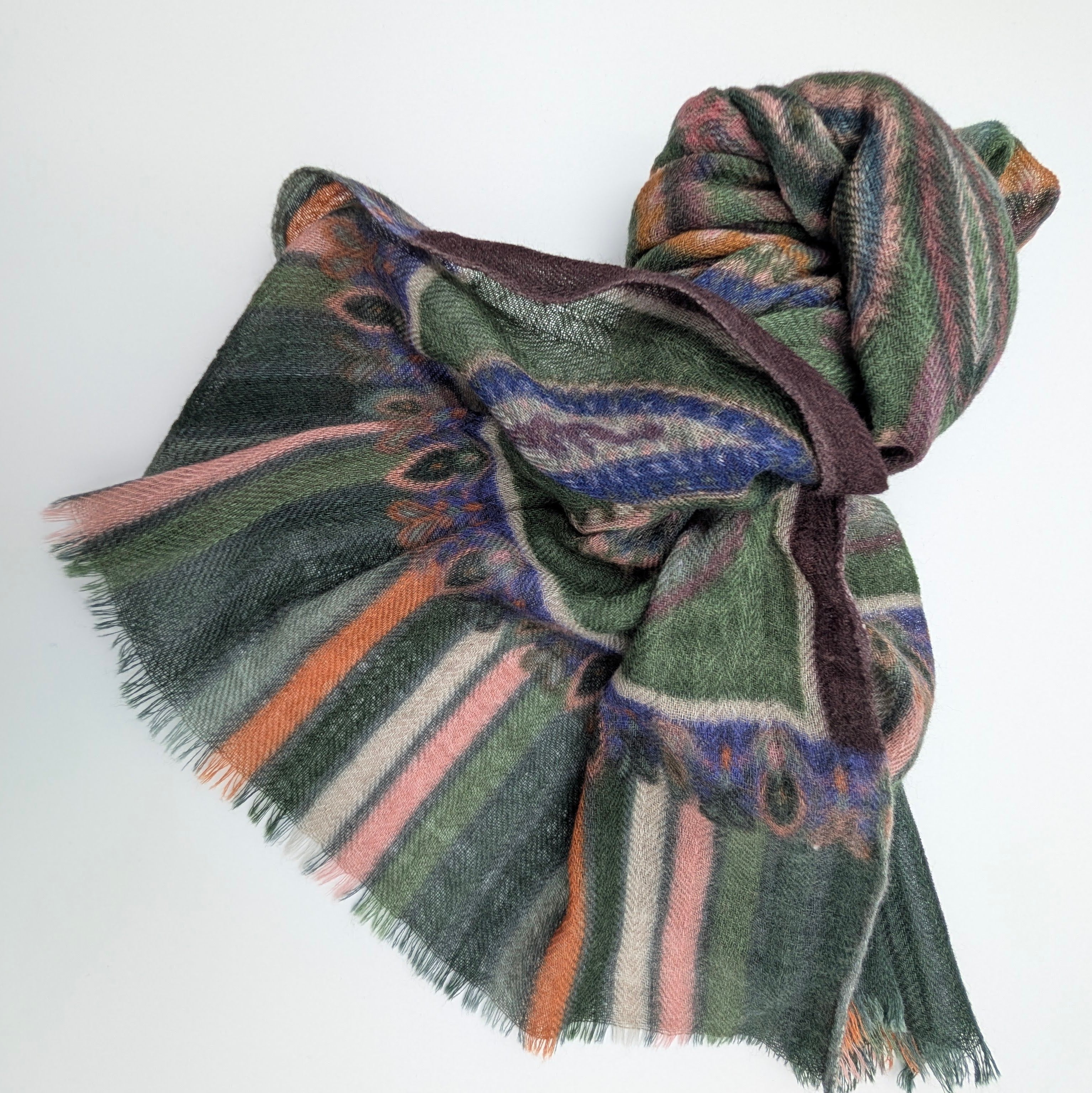 Scarf Wool Autumn Vibes Green