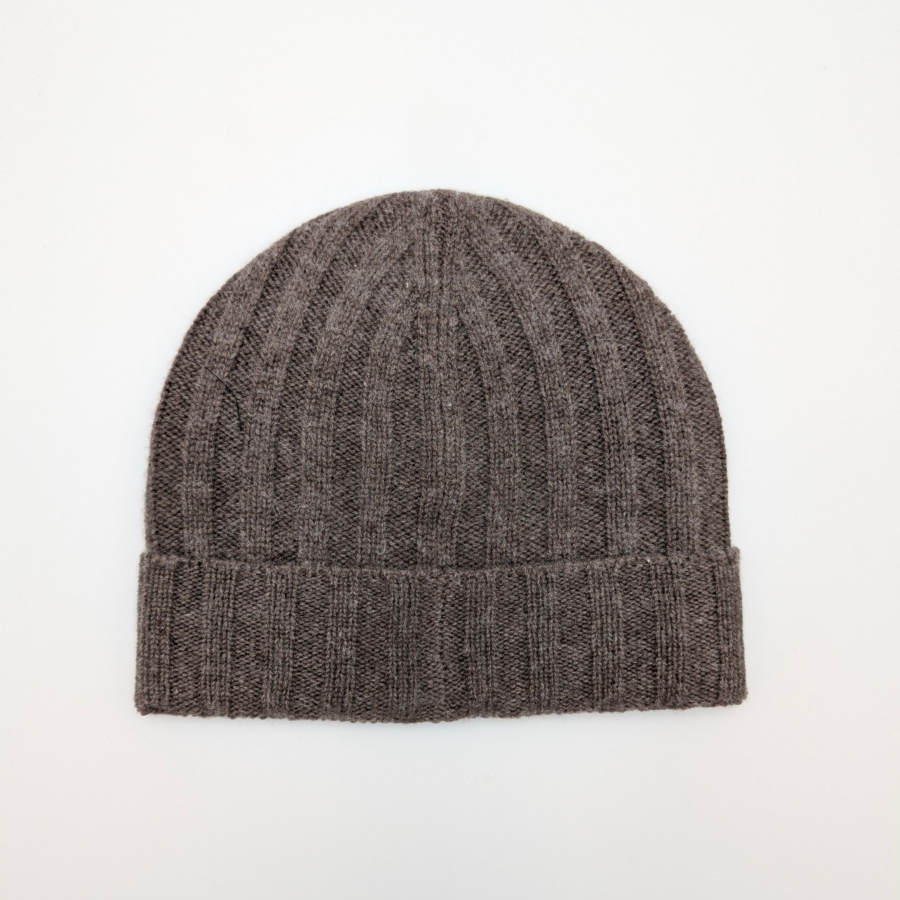 Beanie 100% Wool Mid Brown