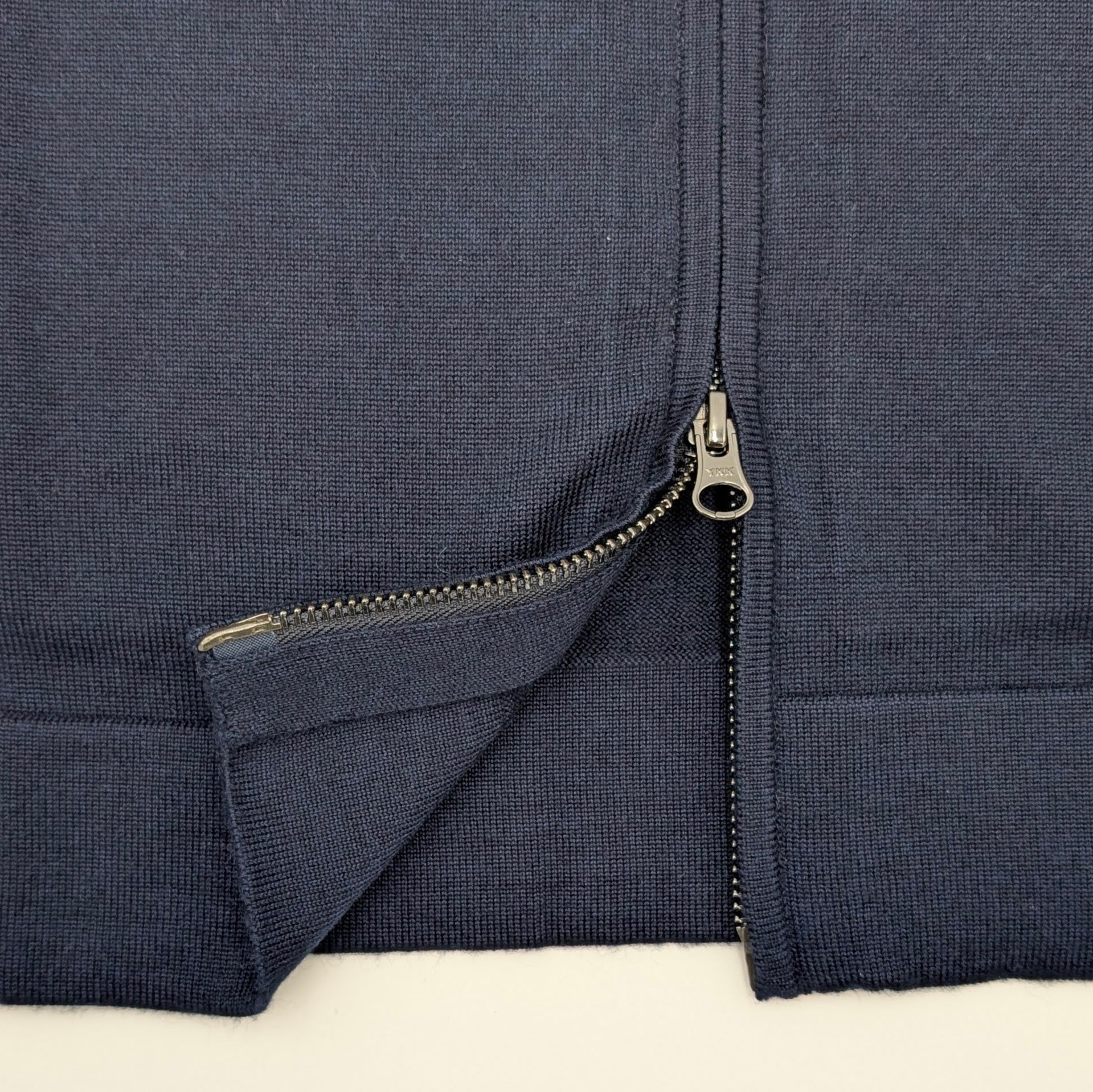 Cardigan Two-Way Zip with Pockets Navy