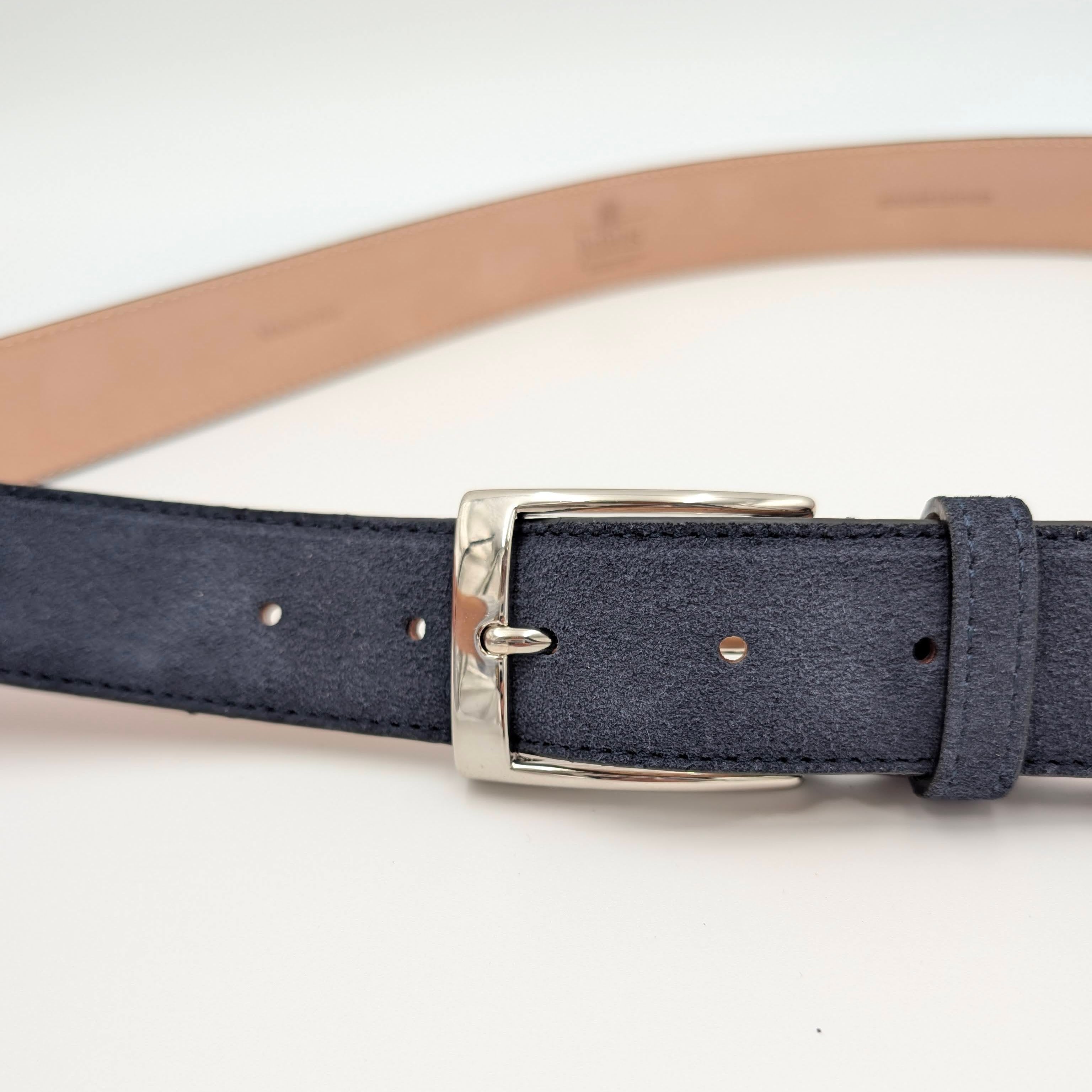 Belt Calf Suede Blue