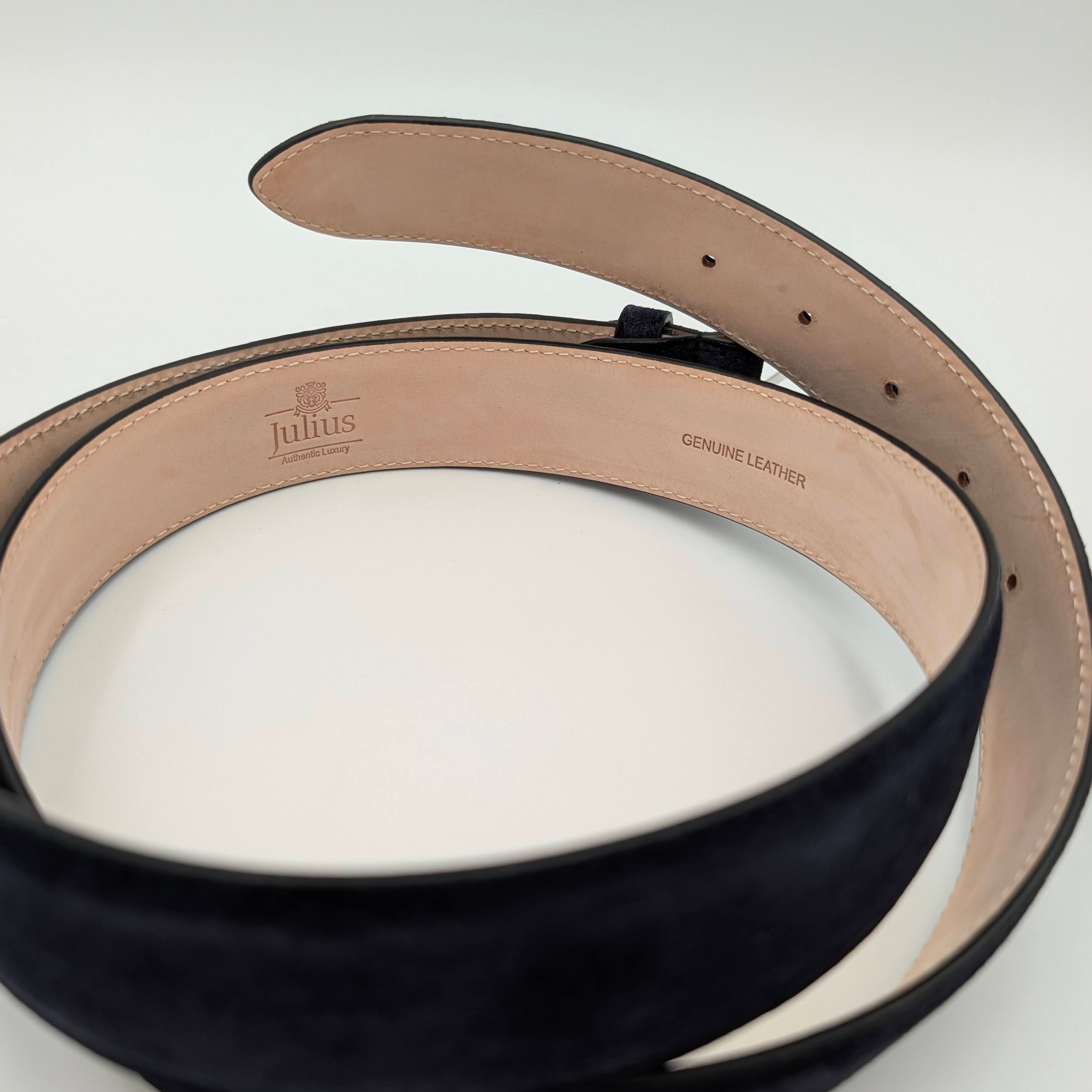 Belt Calf Suede Softy Blue
