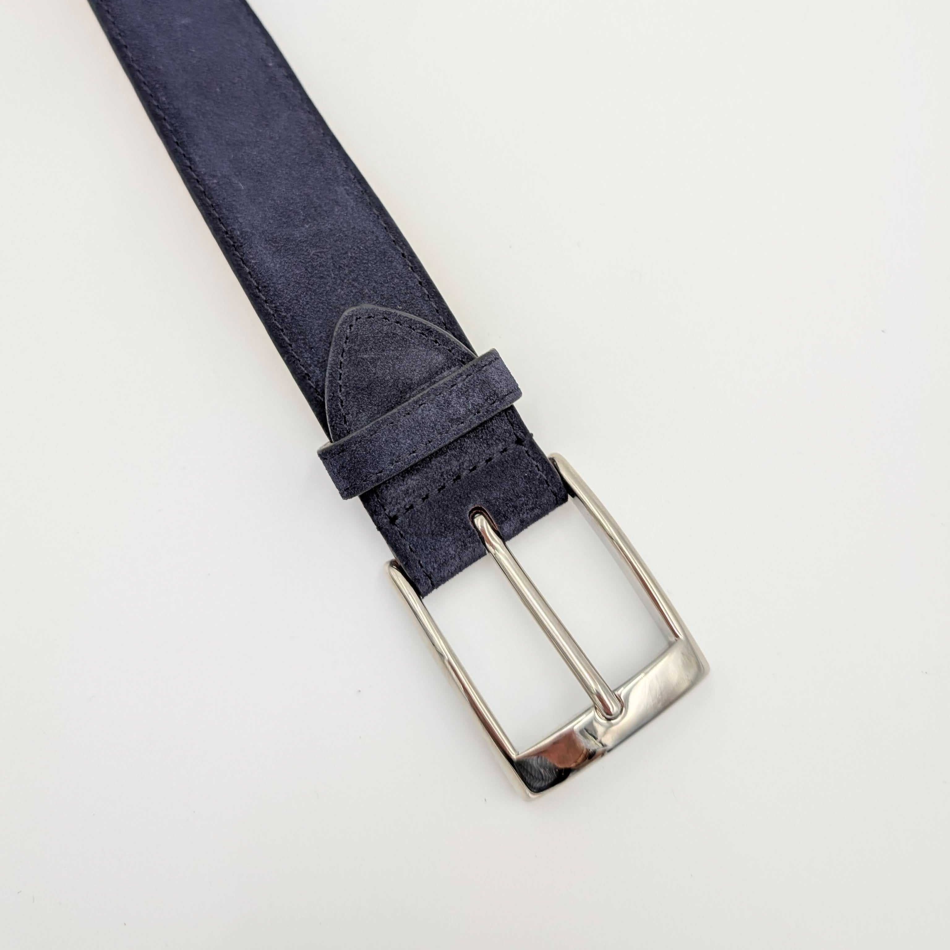 Belt Calf Suede Softy Blue