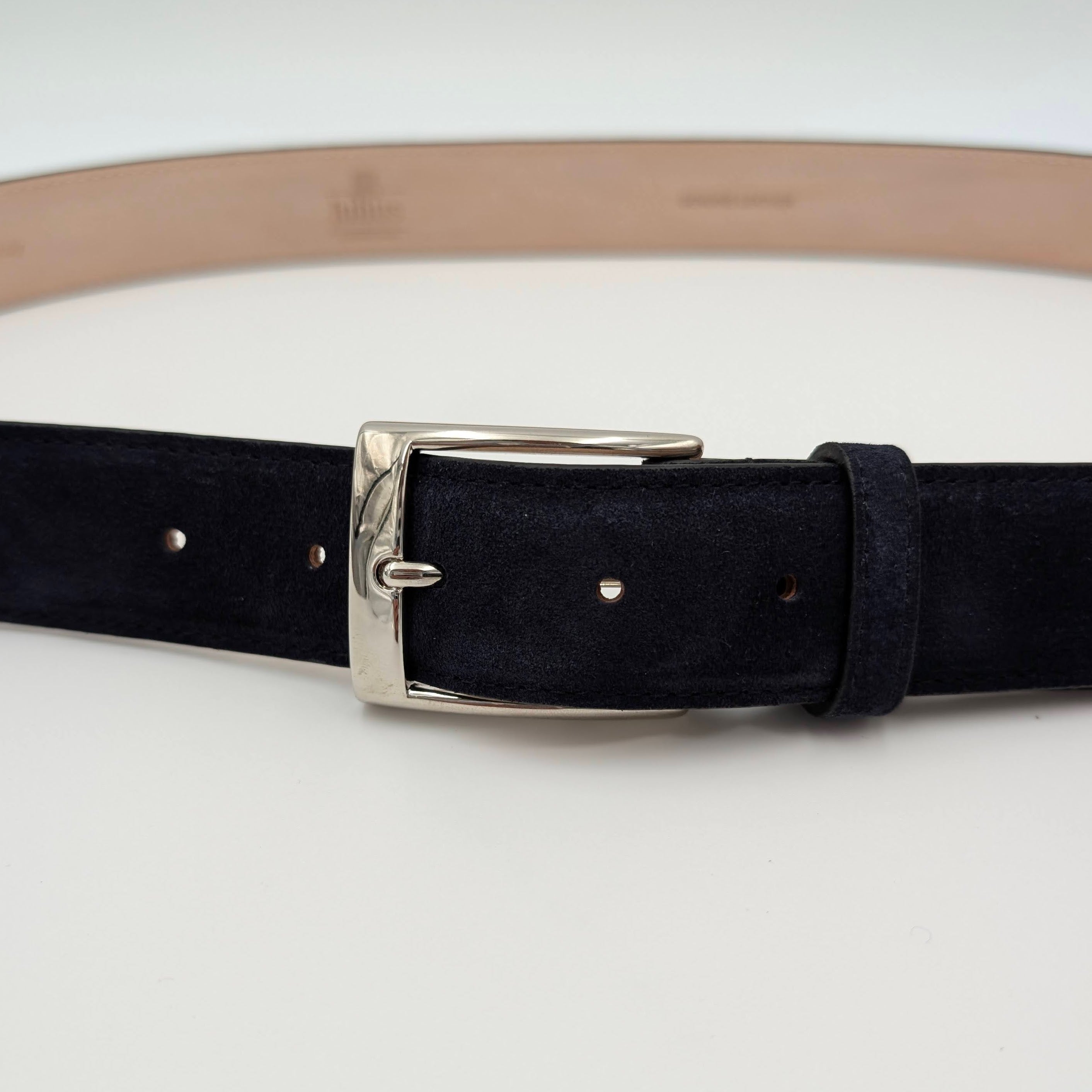 Belt Calf Suede Softy Blue